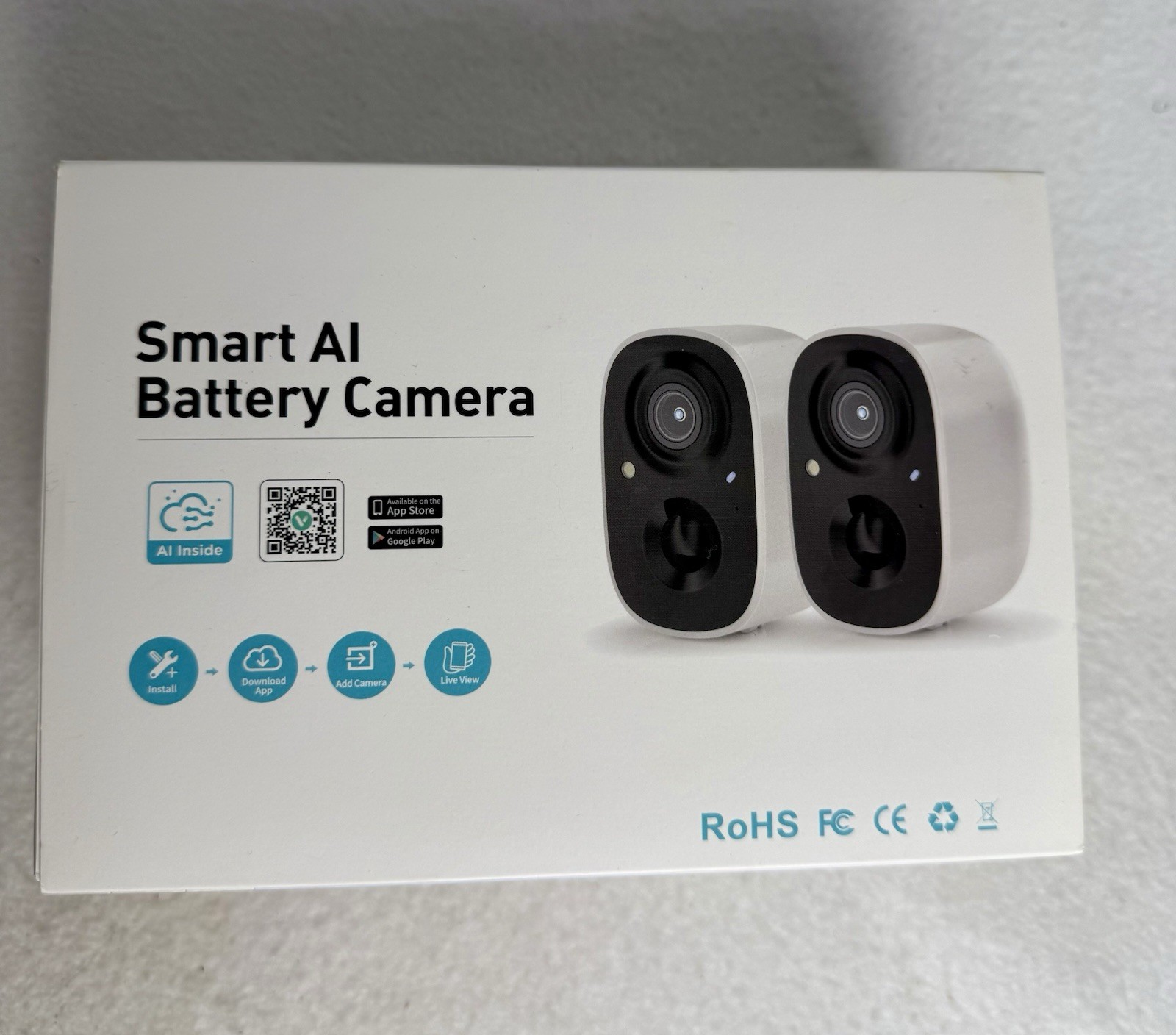 Security Cameras  Wireless Outdoor, GMK Color Night Vision AI Motion Detection