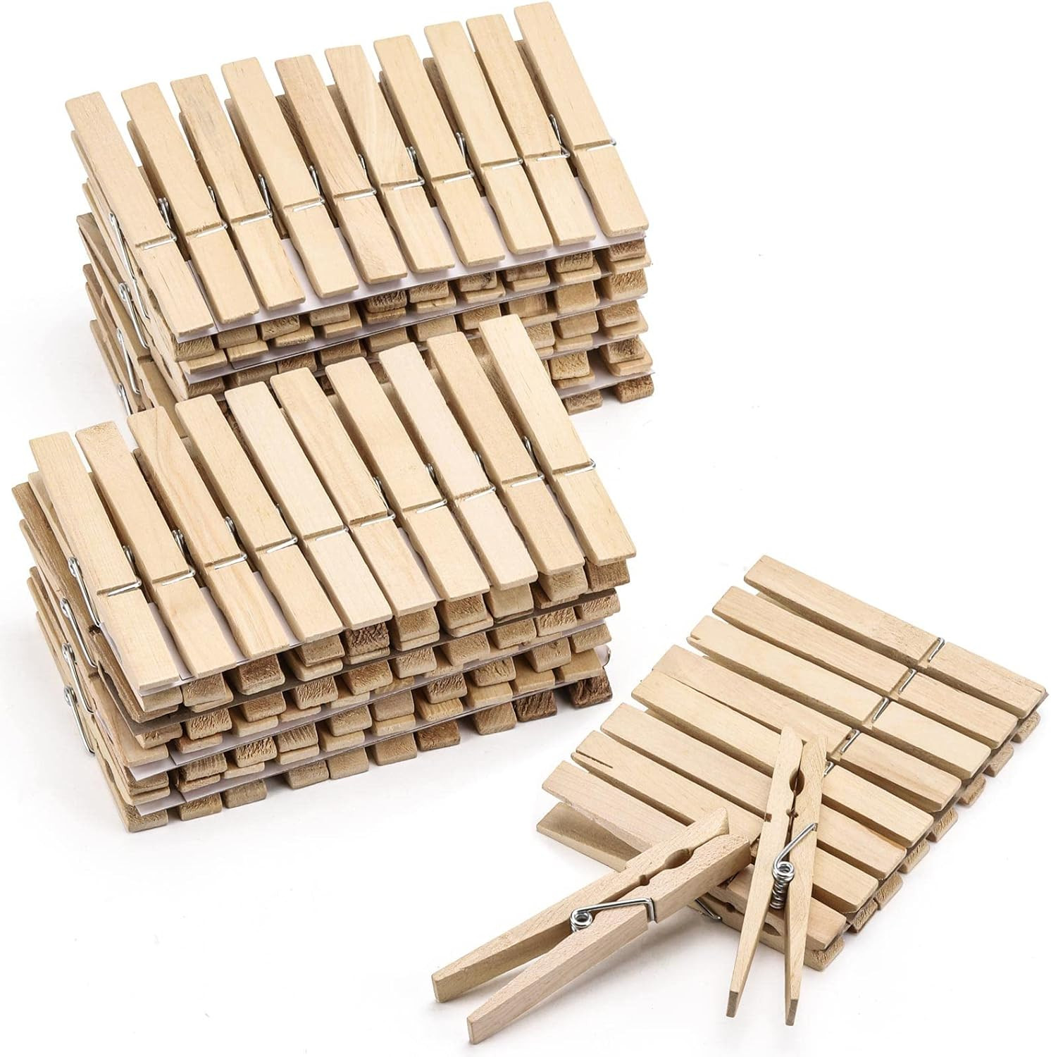 100Pcs Clothes Pins 4 Inch Large Wooden Clothespins for Hanging Clothes Laundry,