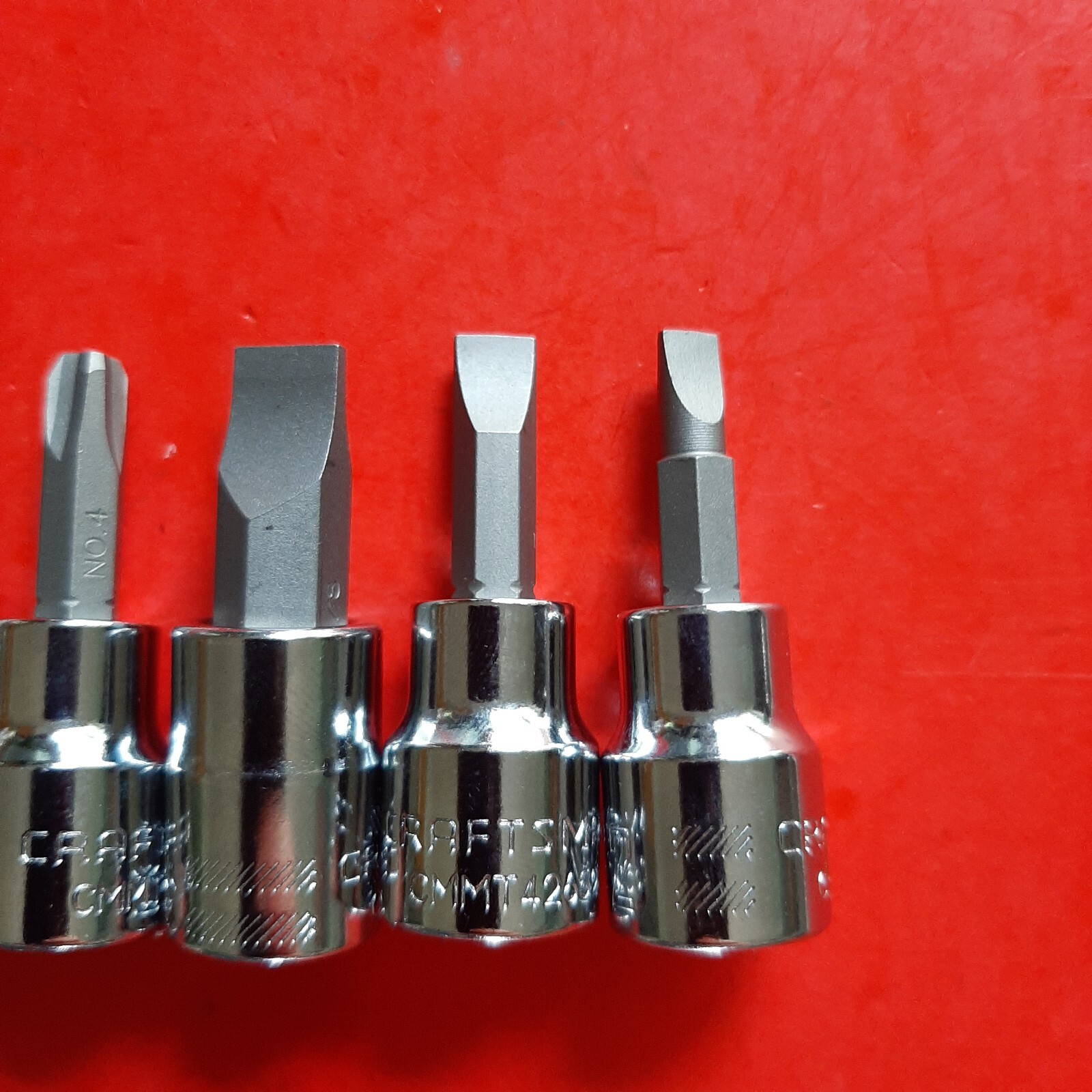 CRAFTSMAN 11pc 1/4 & 3/8" Phillips Flat Tip Screwdriver Bit Driver Socket Set