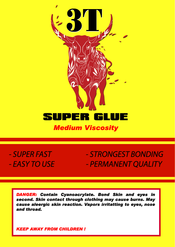 3T 2 oz. Thin, Medium, Thick Supper glue and 2 oz accelerator