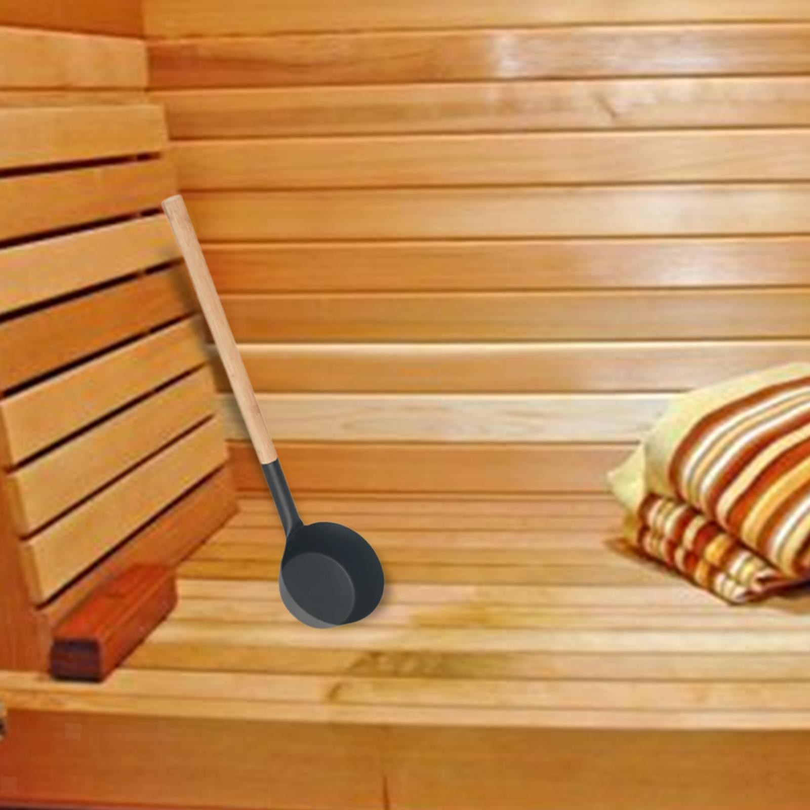 Sauna Ladle Bath Spoon Easy to Use Comfortable to Hold Large Capacity