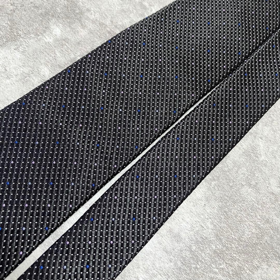 good Paul Smith tie microdot polka dot pattern black multicolor