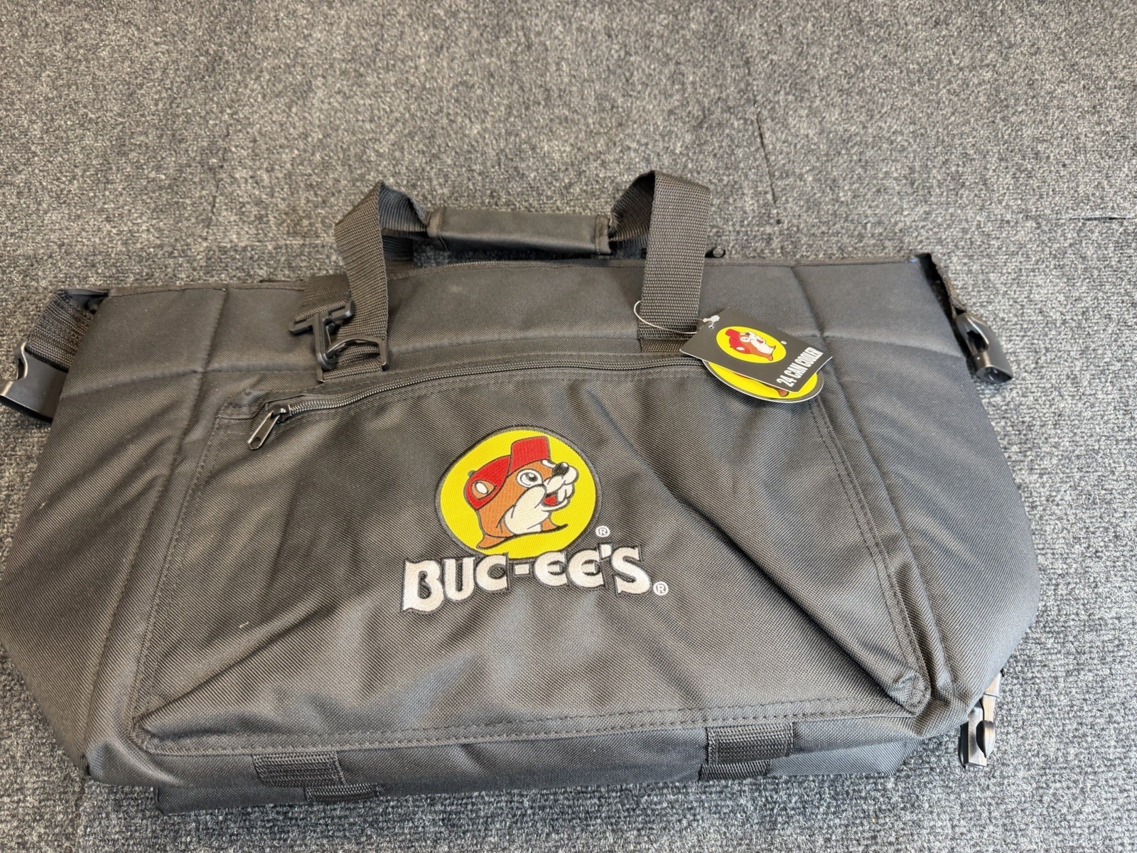 Buc-ee's Cooler Black 24 Can Soft Sided Travel Bag Portable Tailgate NWT