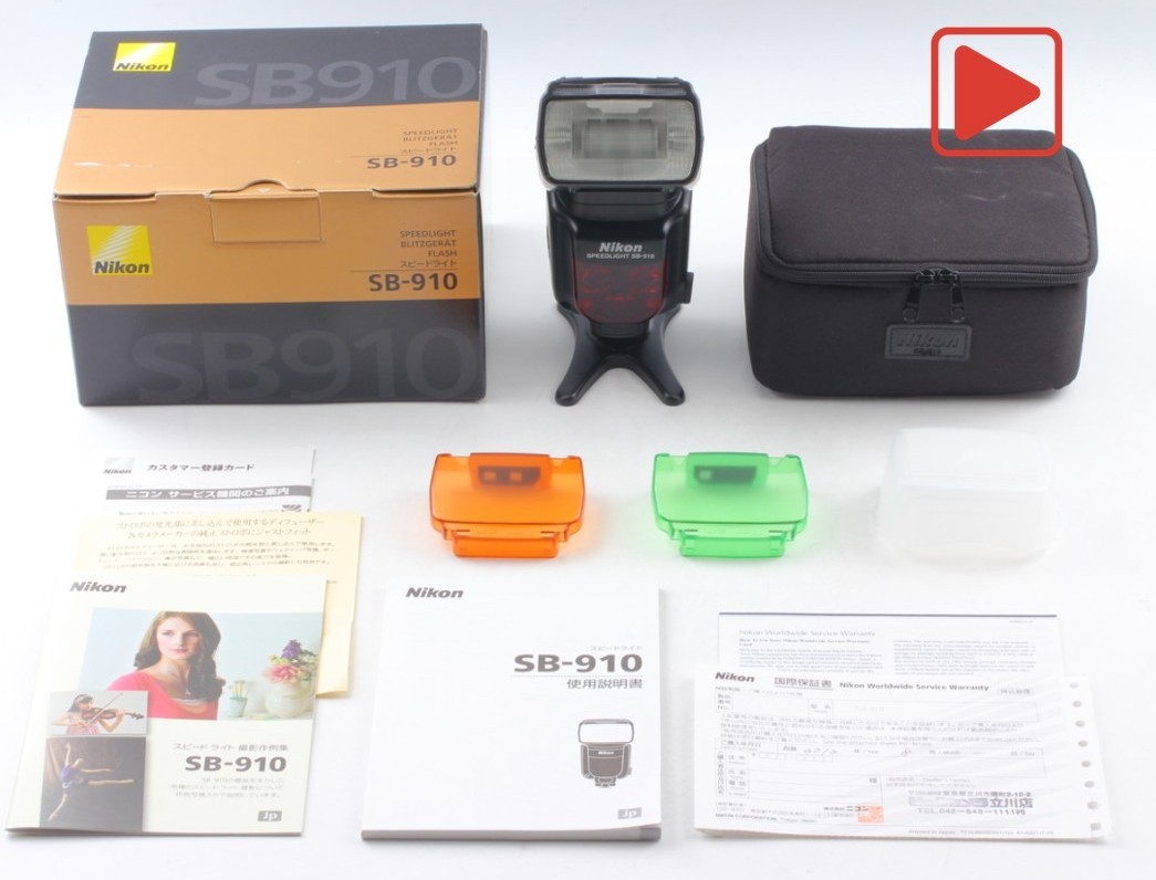 Tested [ MINT in Box ]  Nikon Speedlight SB-910 Shoe Mount Flash From JAPAN