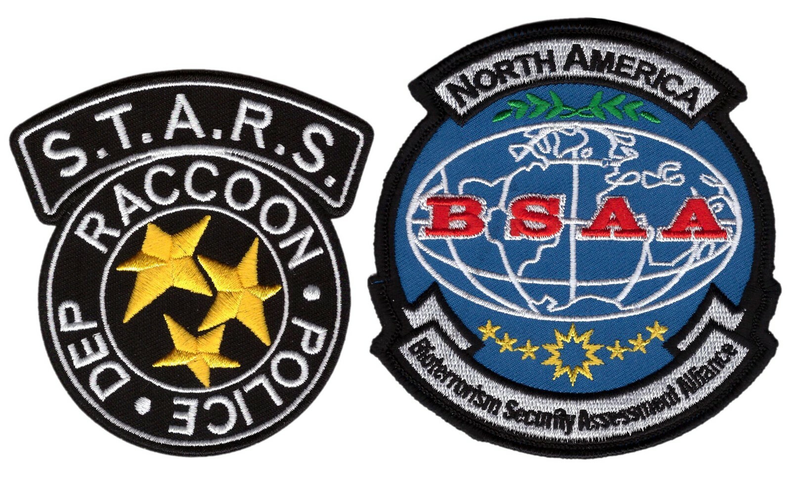 STARS Raccoon Police + BSAA Biohazard Resident Evil Costume Cosplay Patches