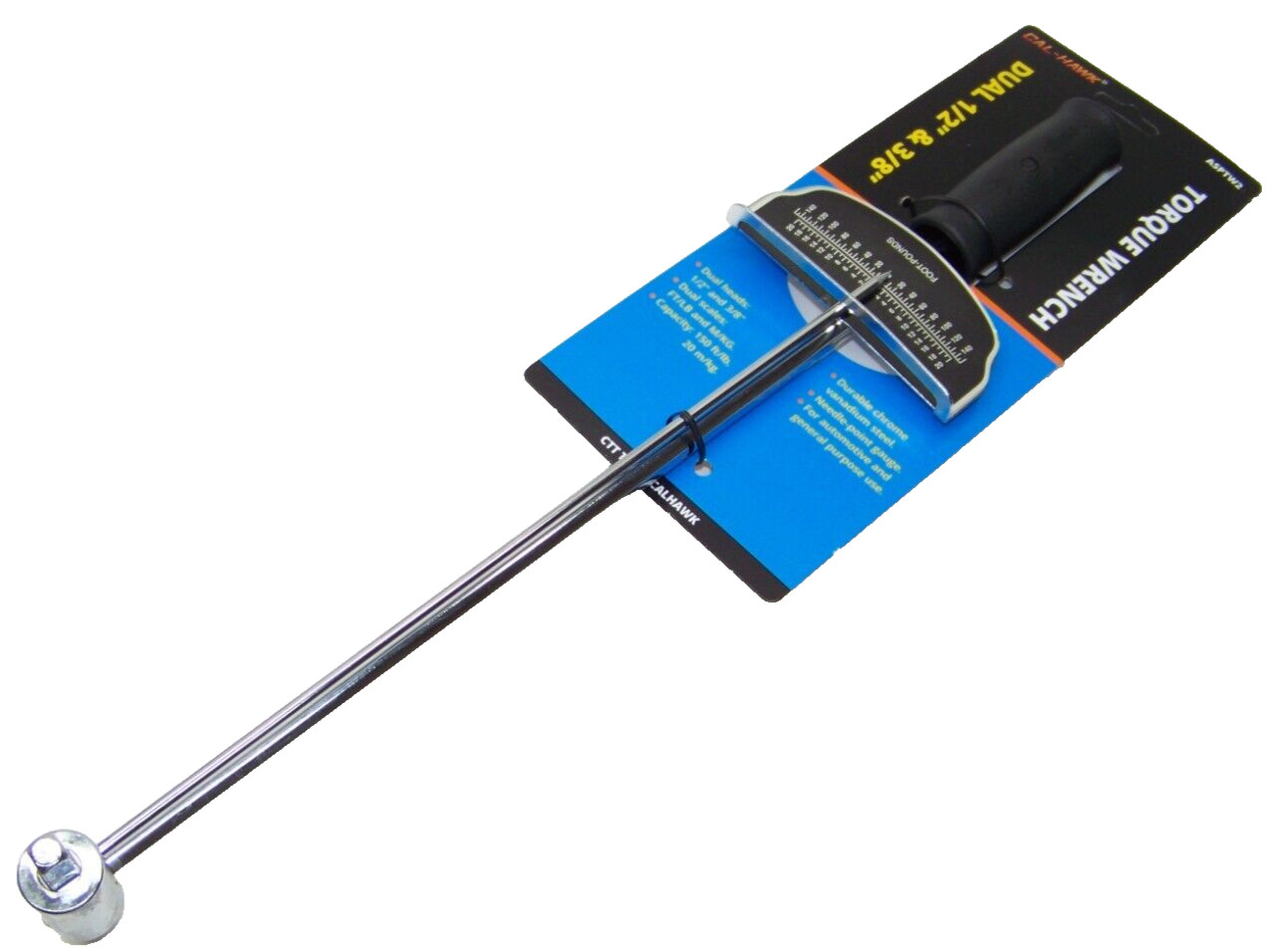 1/2" - 3/8" DR. NEEDLE TORQUE WRENCH 0 TO 150FT/LB NEEDLE POINT GAUGE DUAL HEAD