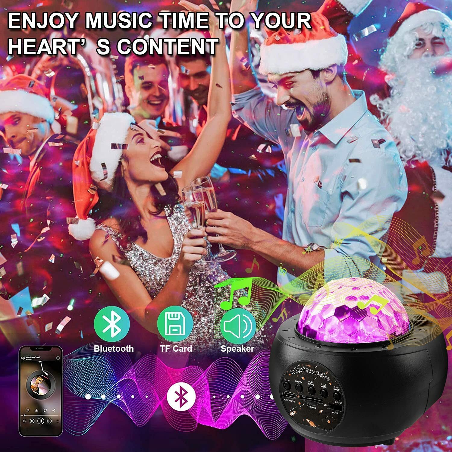 LED Galaxy Projector Starry Night Light Laser Star Sky Ocean Projection Lamp