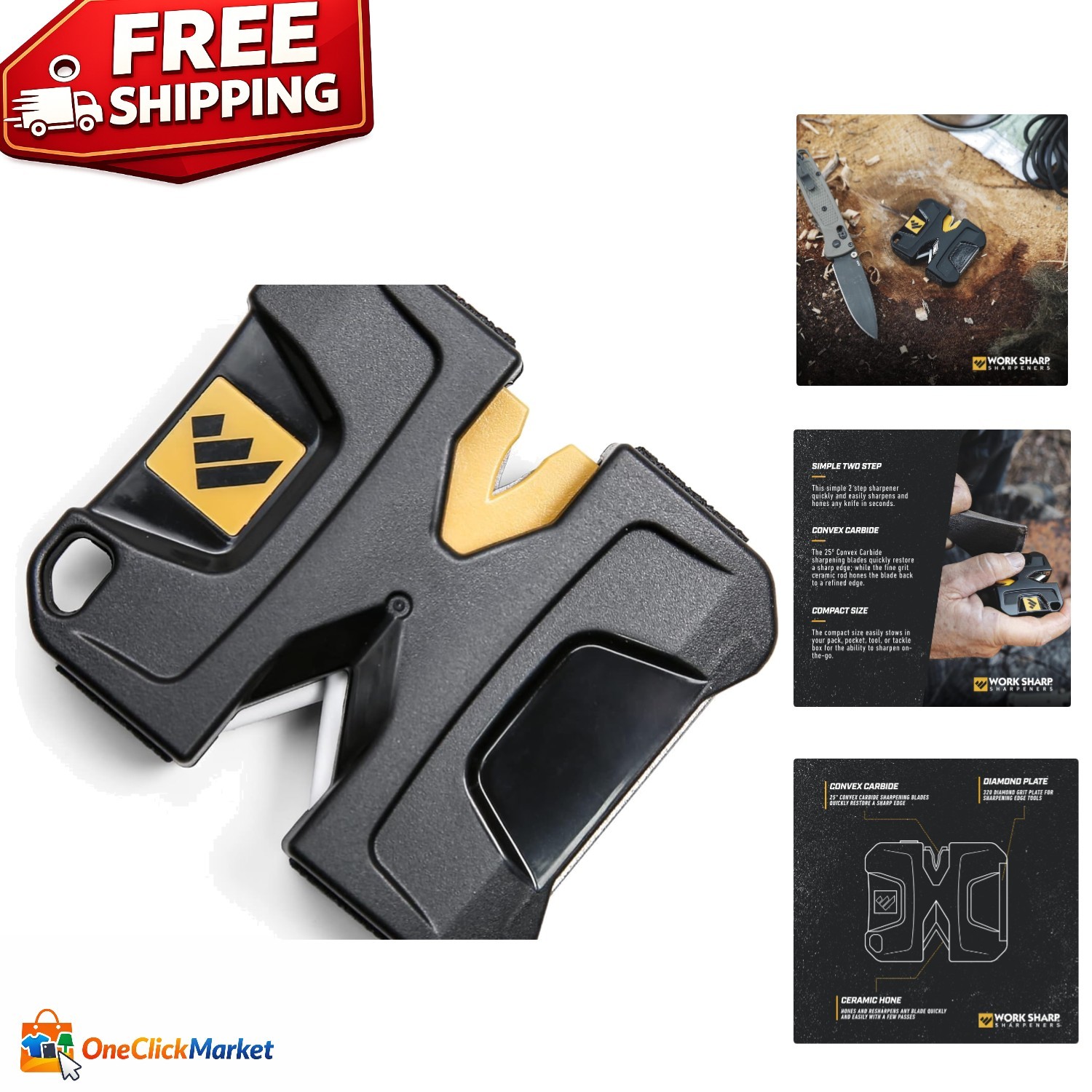 On-The-Go Knife Sharpener: Portable EDC Pivot Design for Quick Blade Maintenance