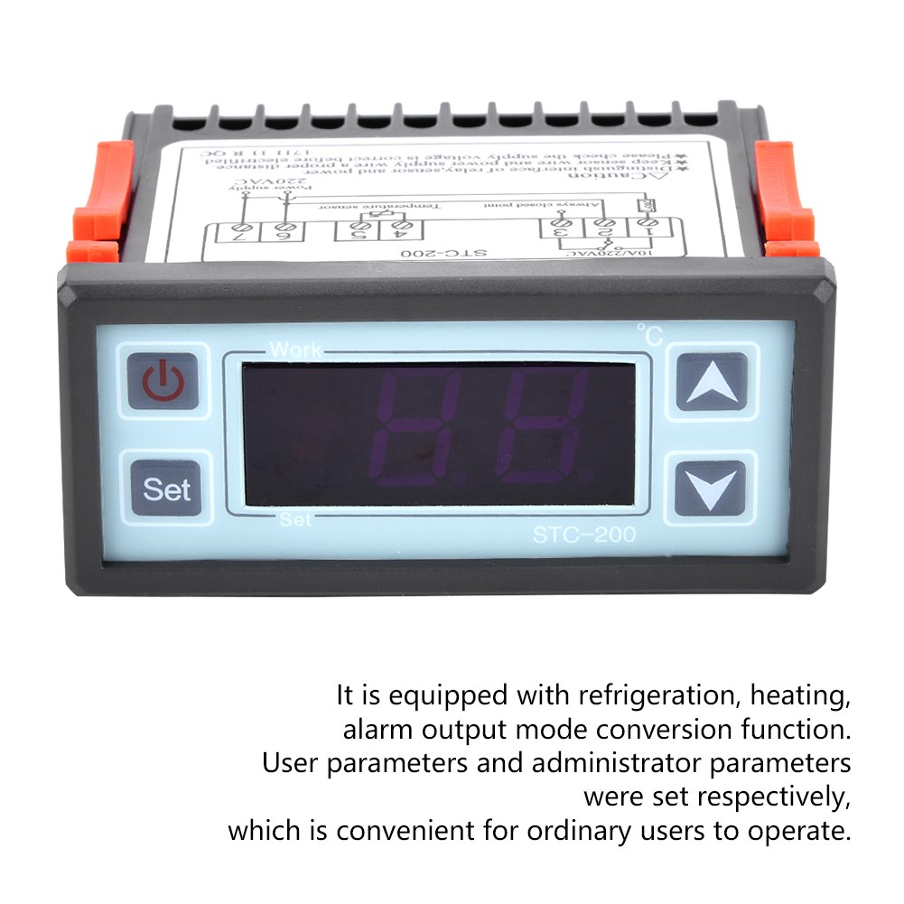 STC‑200 Digital Microcomputer Thermostat Temperature Controller With Refrige