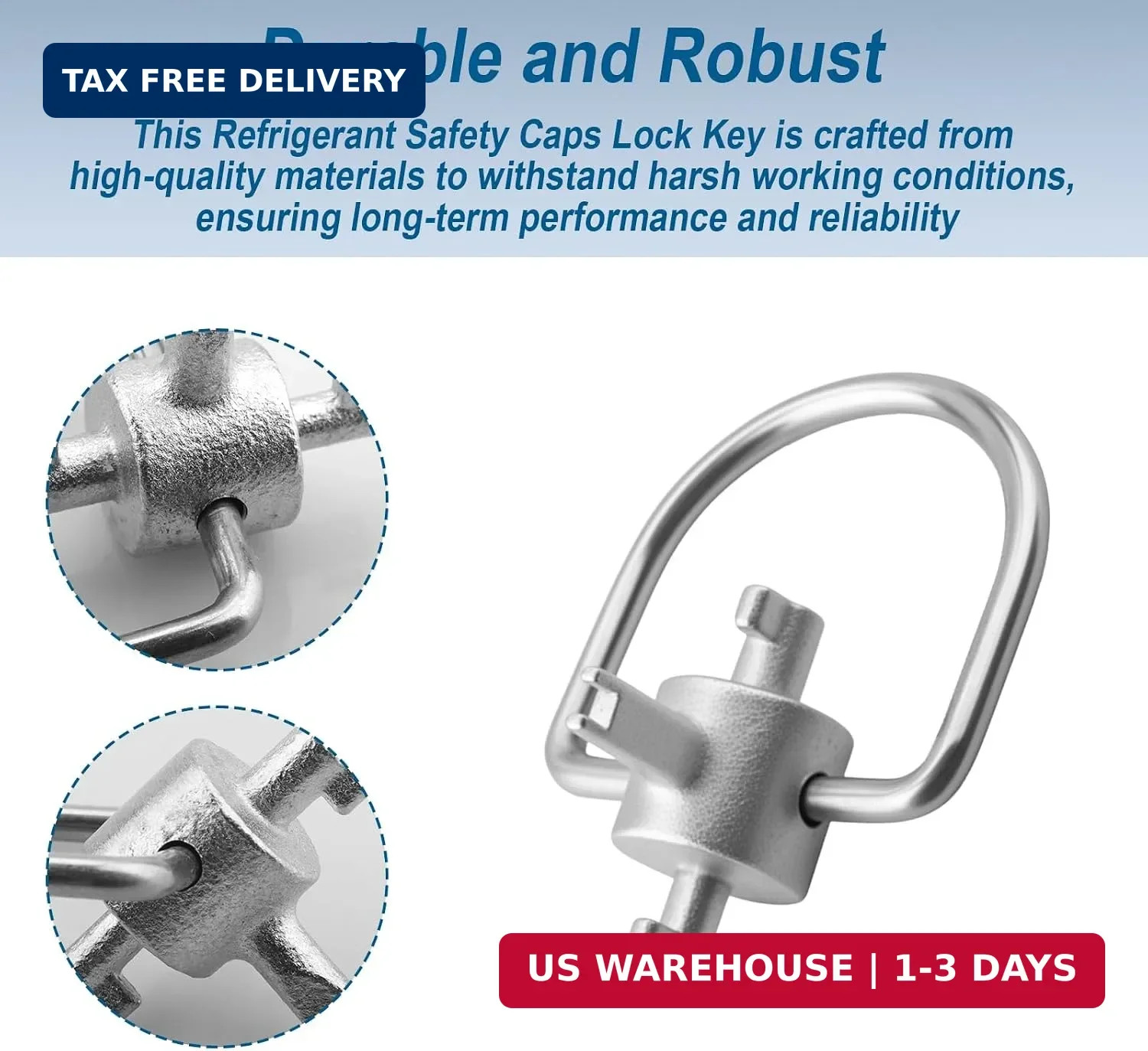 HVAC Tools - Locking Cap Key for Refrigerant Safety Caps | Compatible with 410a