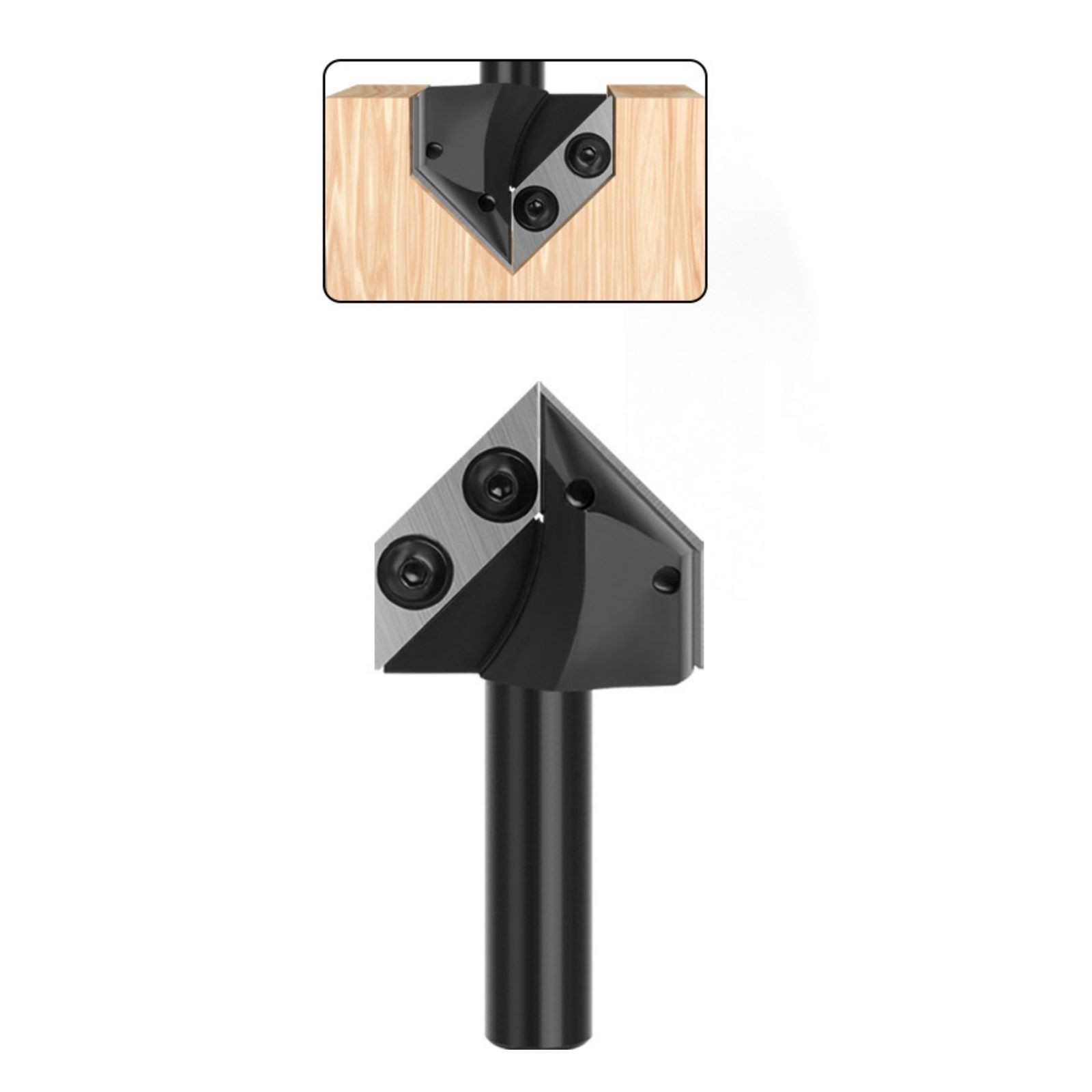 90 Degree V Groove Router Bit 1/2" Shank Carbide Insert For Woodworking Projects