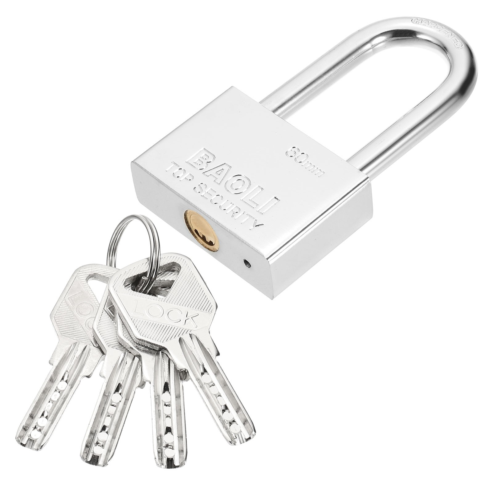 60 x 20 x 109mm Heavy Duty Lock Alloy Steel High Security Padlock with 4 Keys