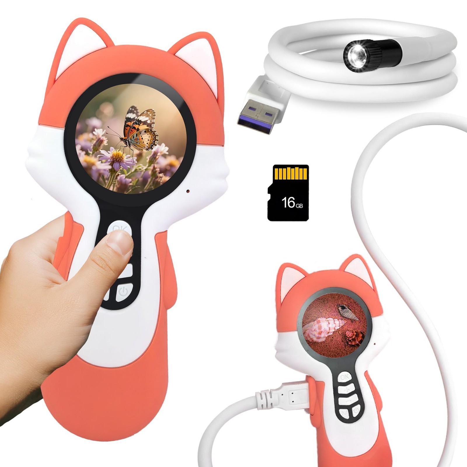 Microscope Camera for Kids Gifts Toys- Handheld Pocket Microscopes with...