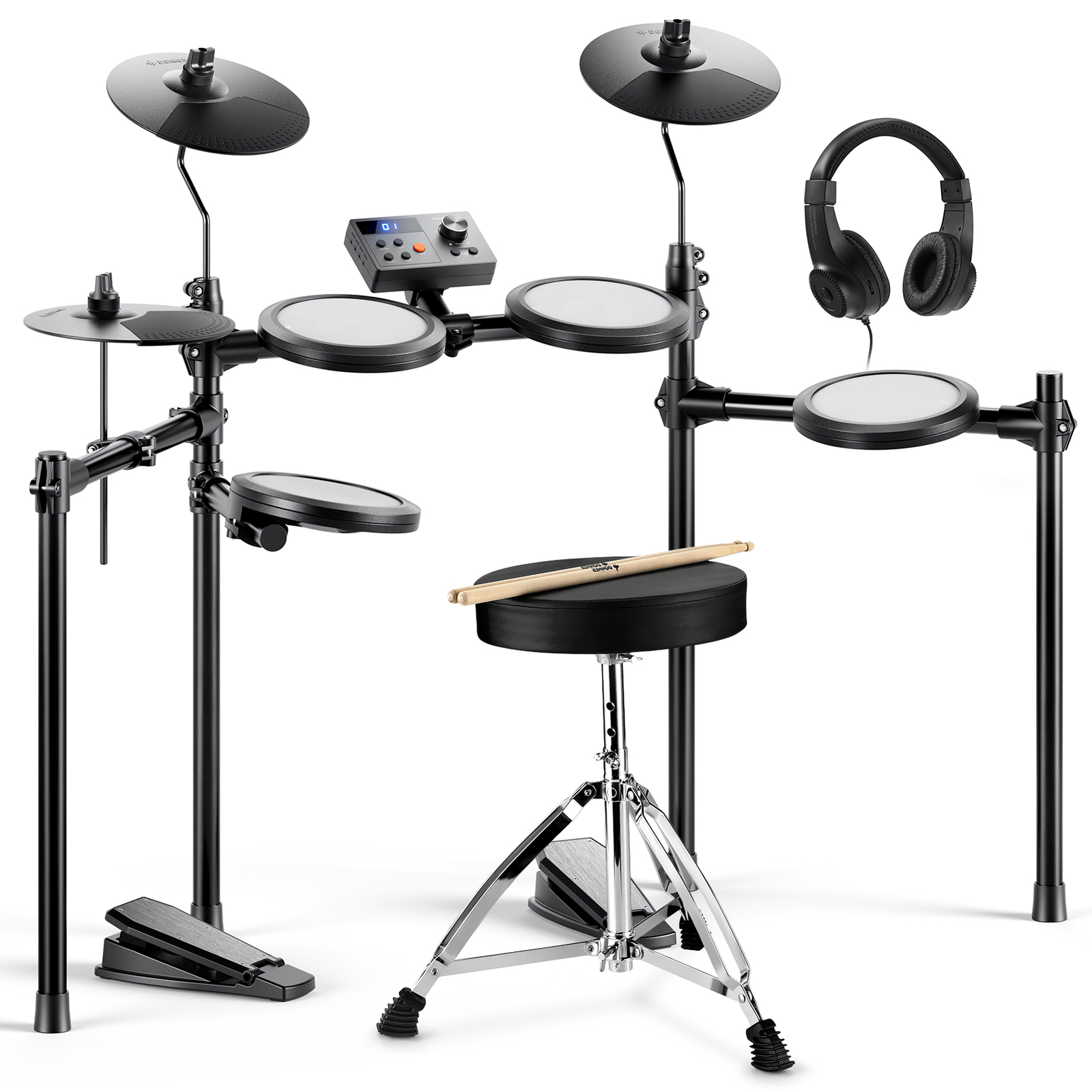 🥁 Donner DED-70 Electric Drum Set With Throne Headphones Melodics Cubase Lesson