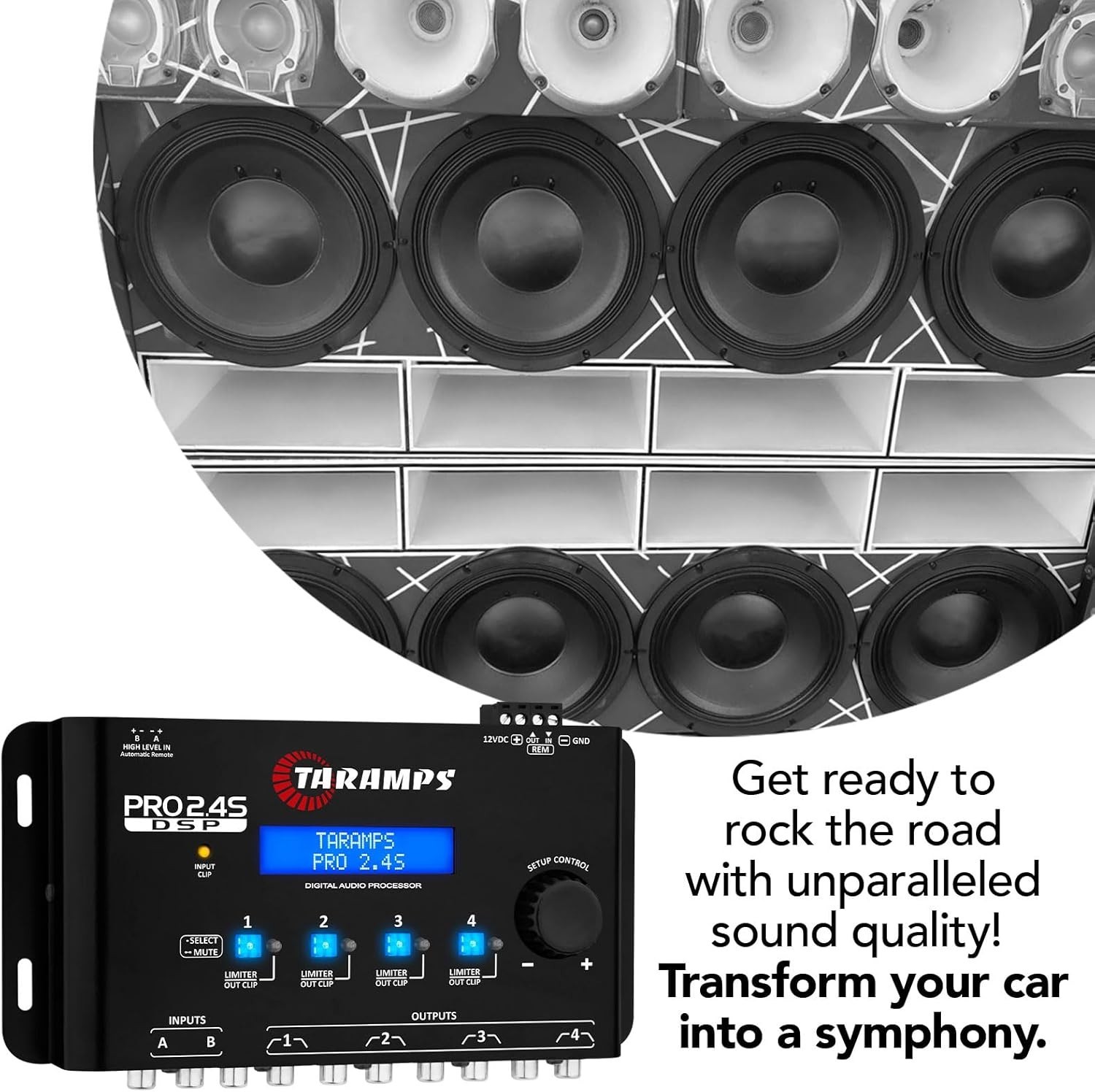 Pro 2.4S DSP Crossover full Digital Signal Processor and Equalizer with seque...
