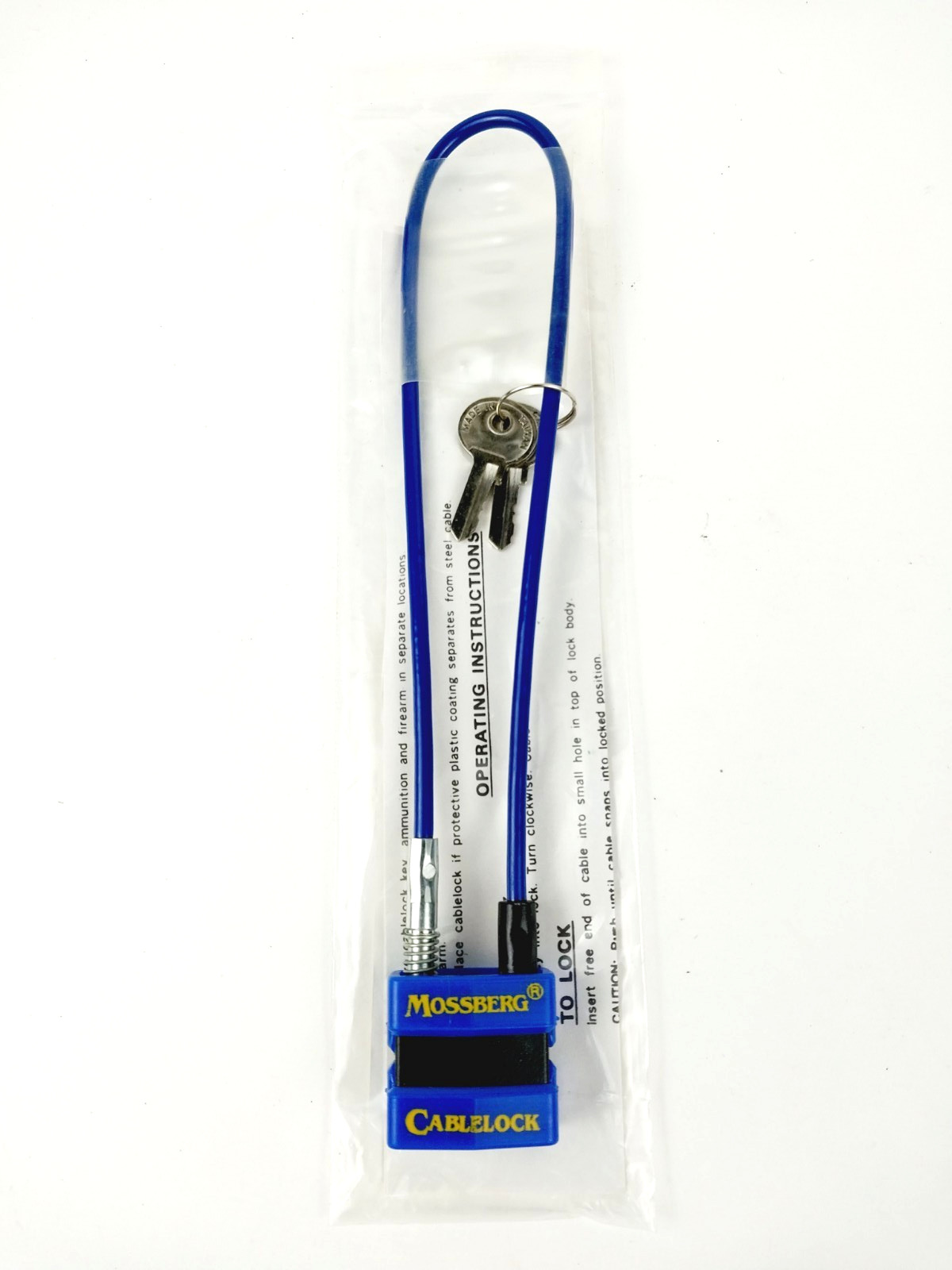 NEW Mossberg Cable Lock Firearm Safety Lock with 2 Keys & Instructions!