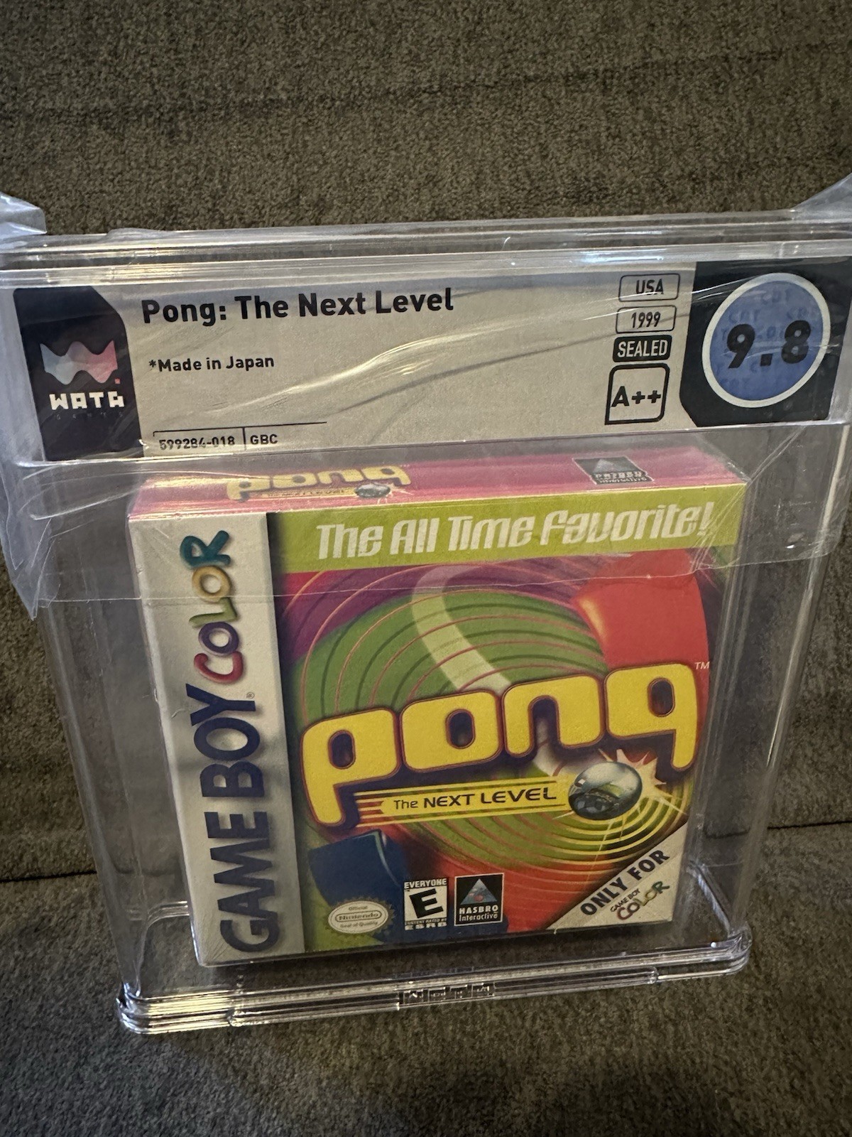 Atari Pong: The Next Level Nintendo Game Boy Color Cartridge Case Wata 9.8