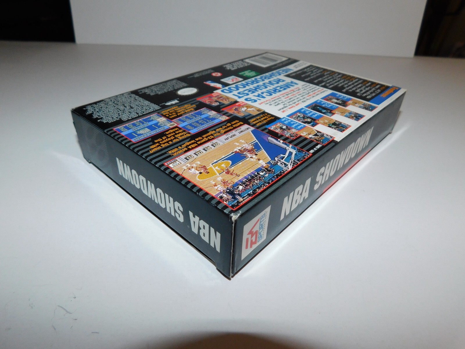 AUTHENTIC Nintendo SNES 1993 EA NBA SHOWDOWN ~ BOX ONLY ~ GREAT CONDITION!