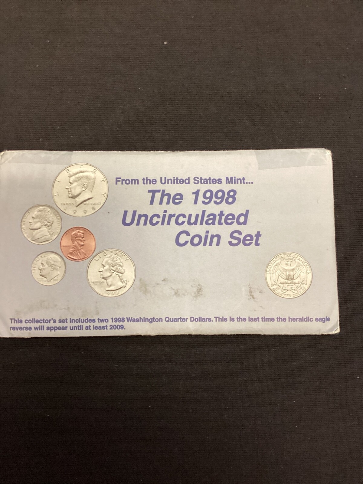 1998 US P & D Mint Set Opened Uncirculated 10 Coin Set Sealed in OGP