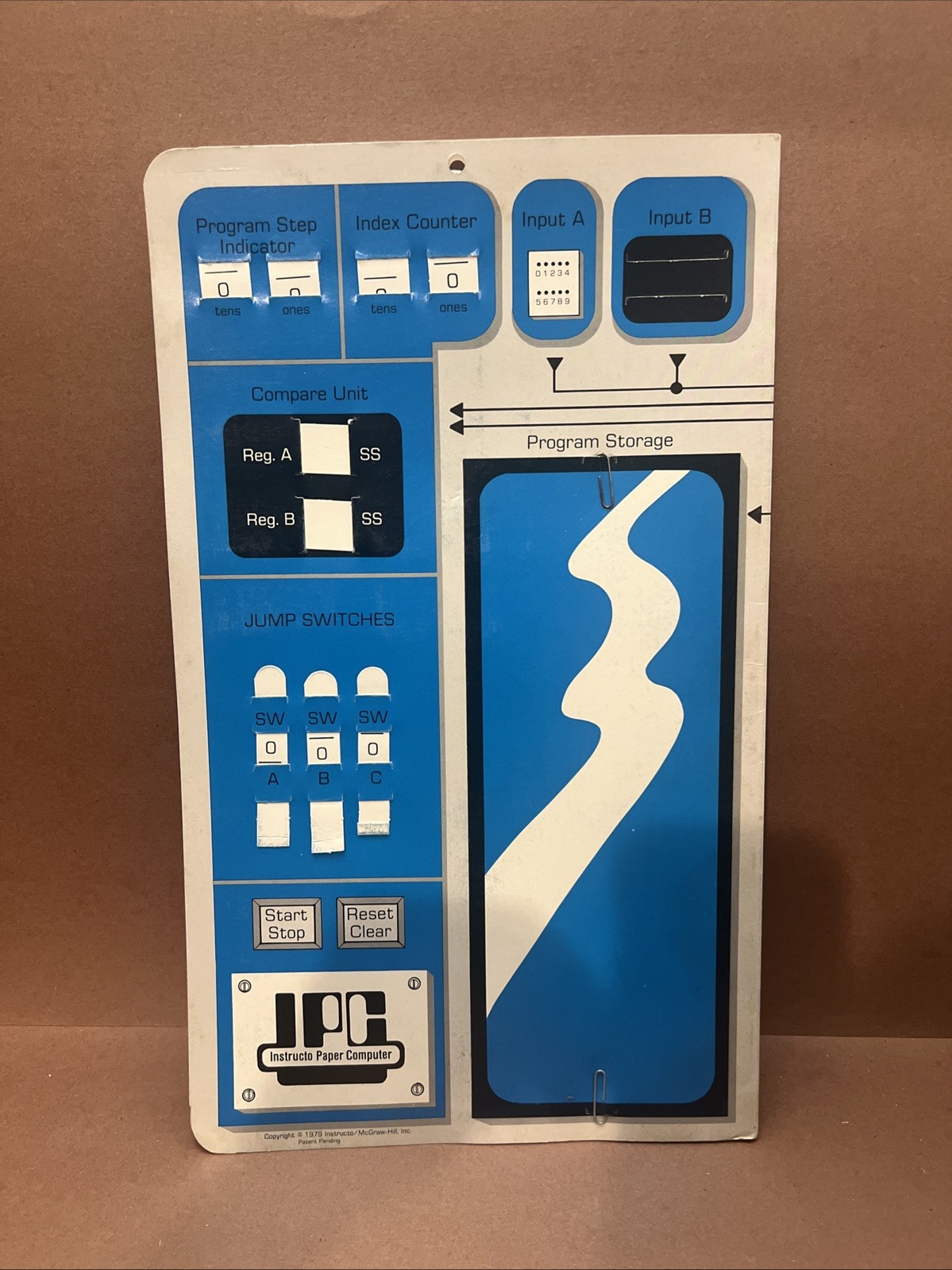 Instructo Paper Computer Programmable 1979 TRS-80 ERA McGraw-Hill Board Only IPC