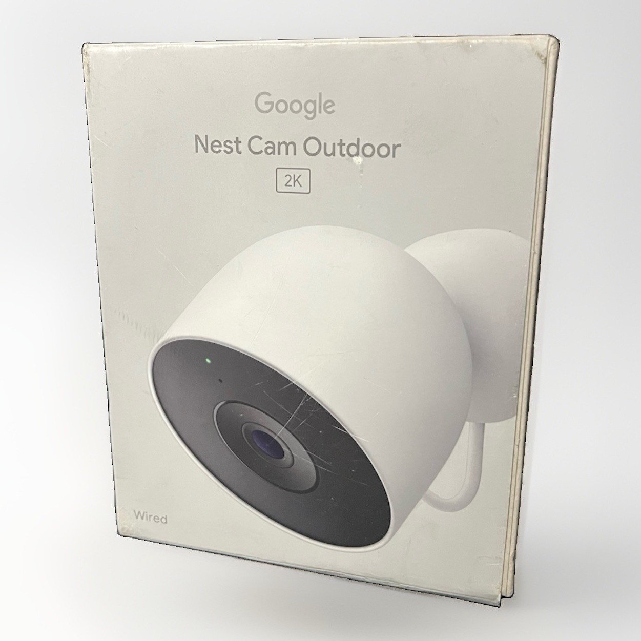 Google Nest Cam Outdoor Wired 2nd Gen Security Camera 2K HDR Snow New Open Box