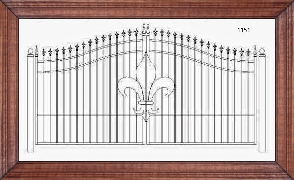 On Sale! #1151* Wrought Iron Style Steel Metal Driveway Gate 11'-12’ Safety USA!
