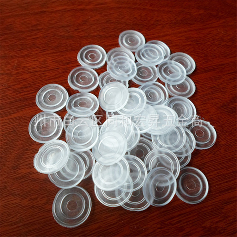 24mm x 3mm Rubber Round Shape Glass Table Non-slip Soft Grip Pad Clear 50pcs