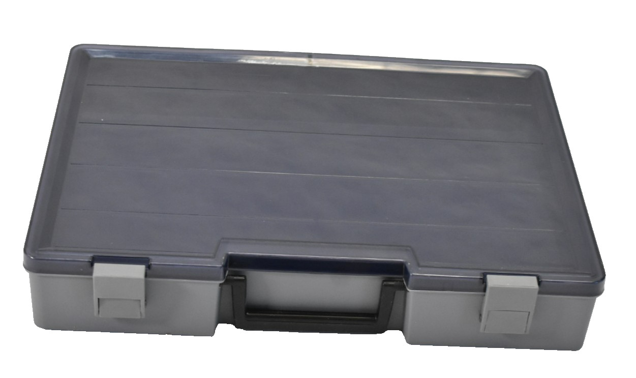 Satchel Style Case w 1 Compartment 15-1/2" L x 11-3/4" x 2-1/2" Gray/Navy