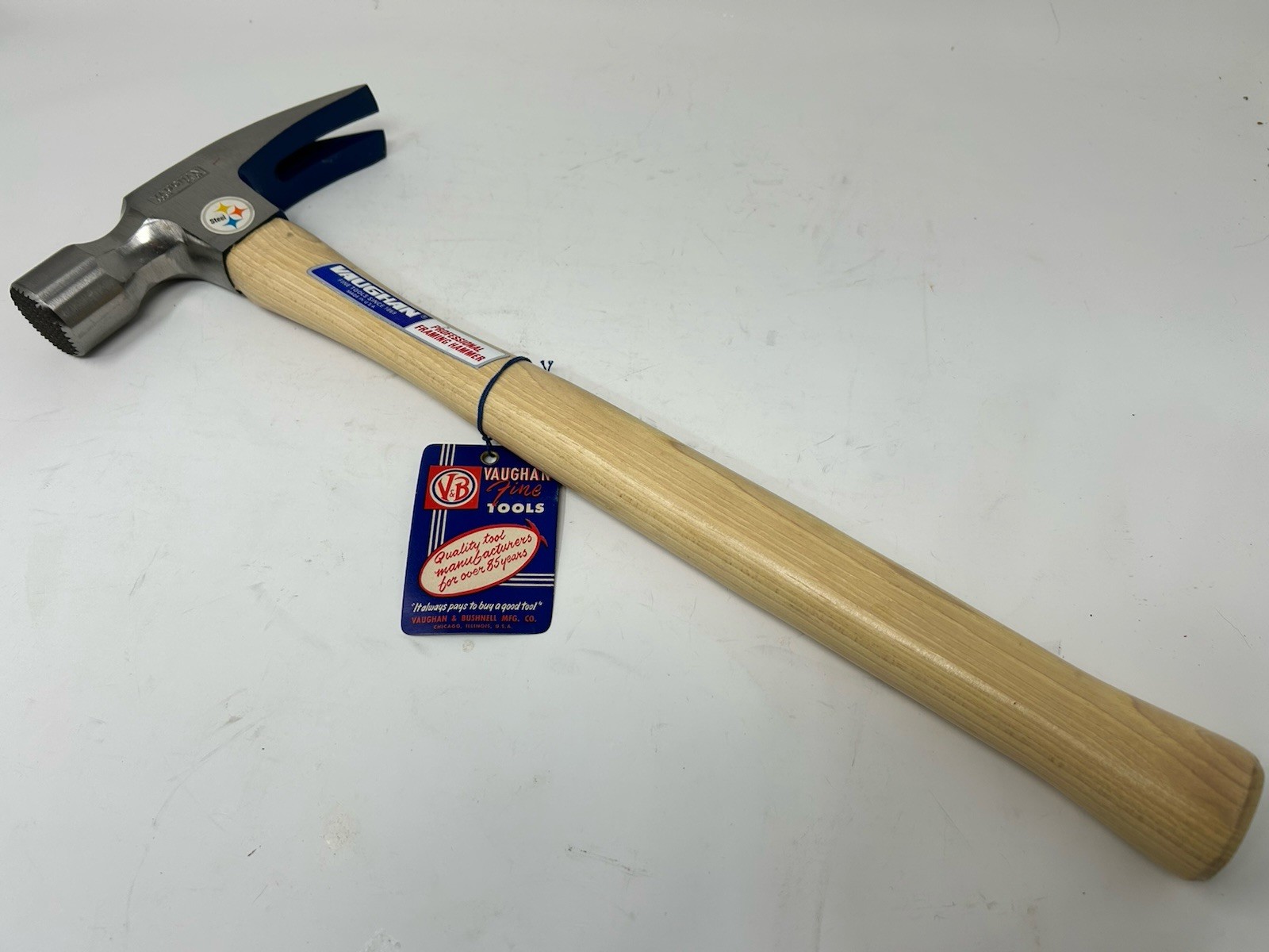 Vintage-NOS Vaughan 606M 28oz Pittsburgh Steel Framing Hammer Milled Face 🇺🇸