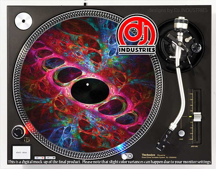 Fractal Ominous - 7"-12" DJ slipmat for LP turntable record player