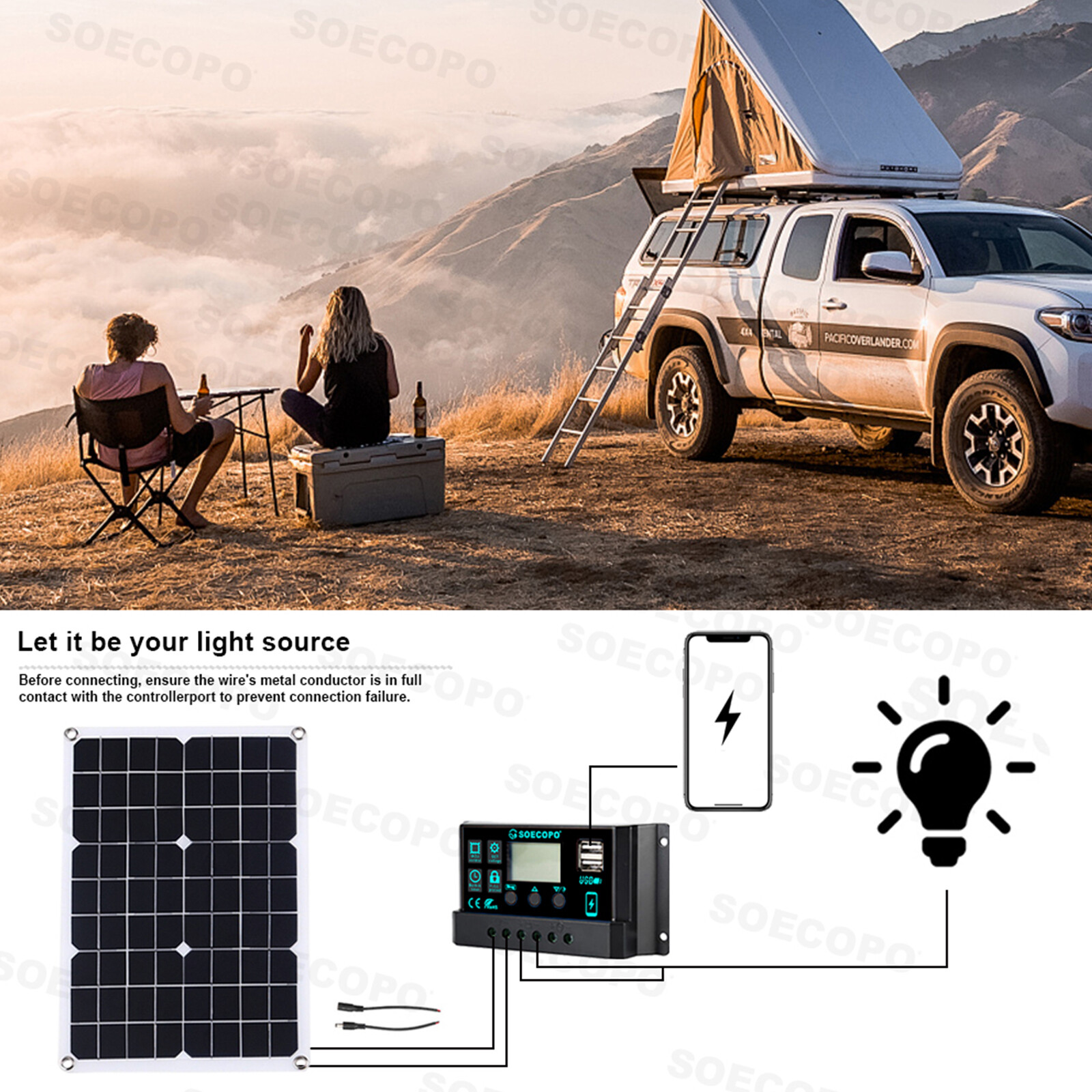 8000w 110v Solar Full Kit Inverter 300W Solar Panel Home 100A Controller System