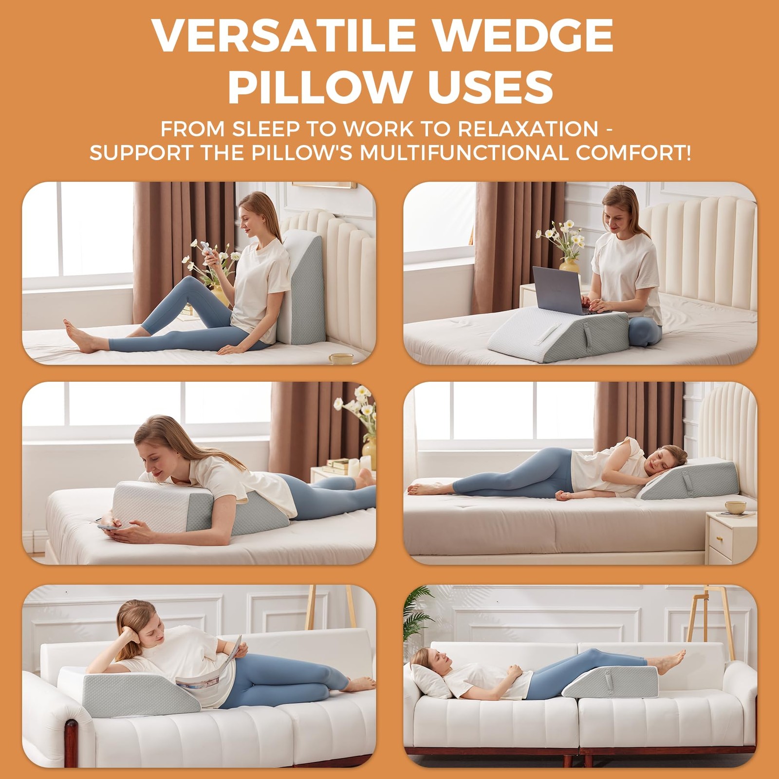 Leg Pillow Elevation Circulation, Leg Elevating Pillows for After Surgery, Sl...