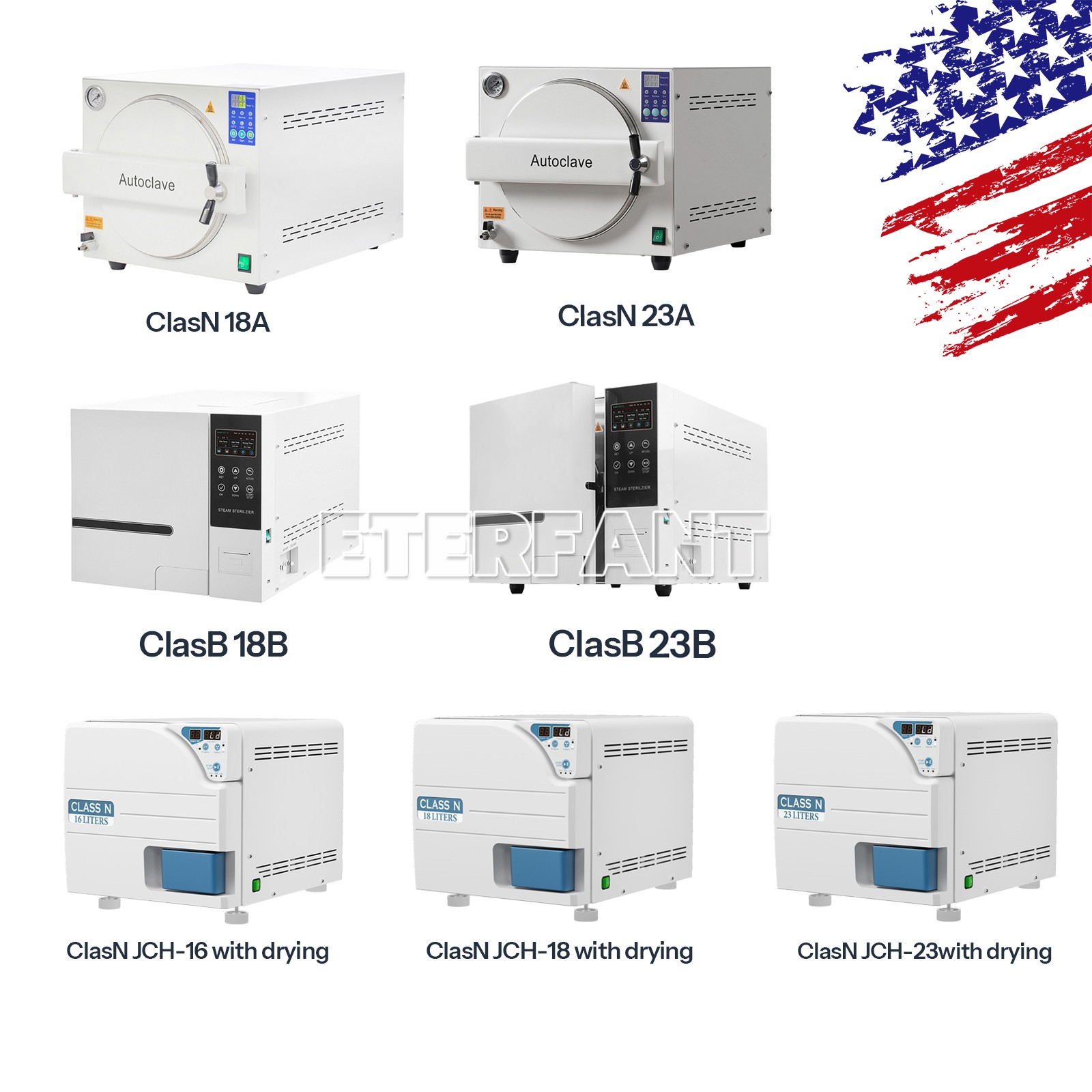 Dental Steam Sterilizer/Autoclave with Drying/Medical Vacuum Autoclave+Printer