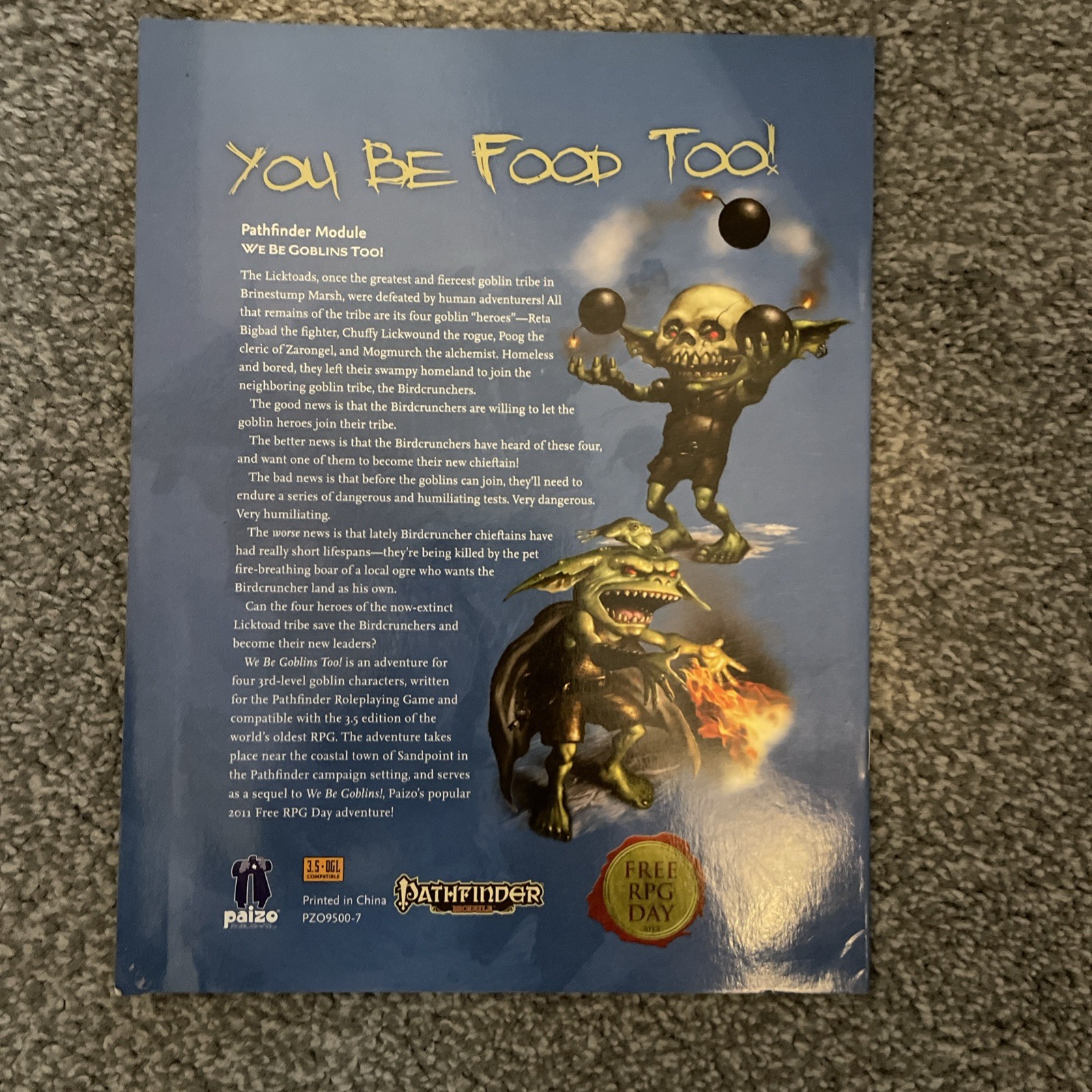 Pathfinder Module We be goblins too booklet
