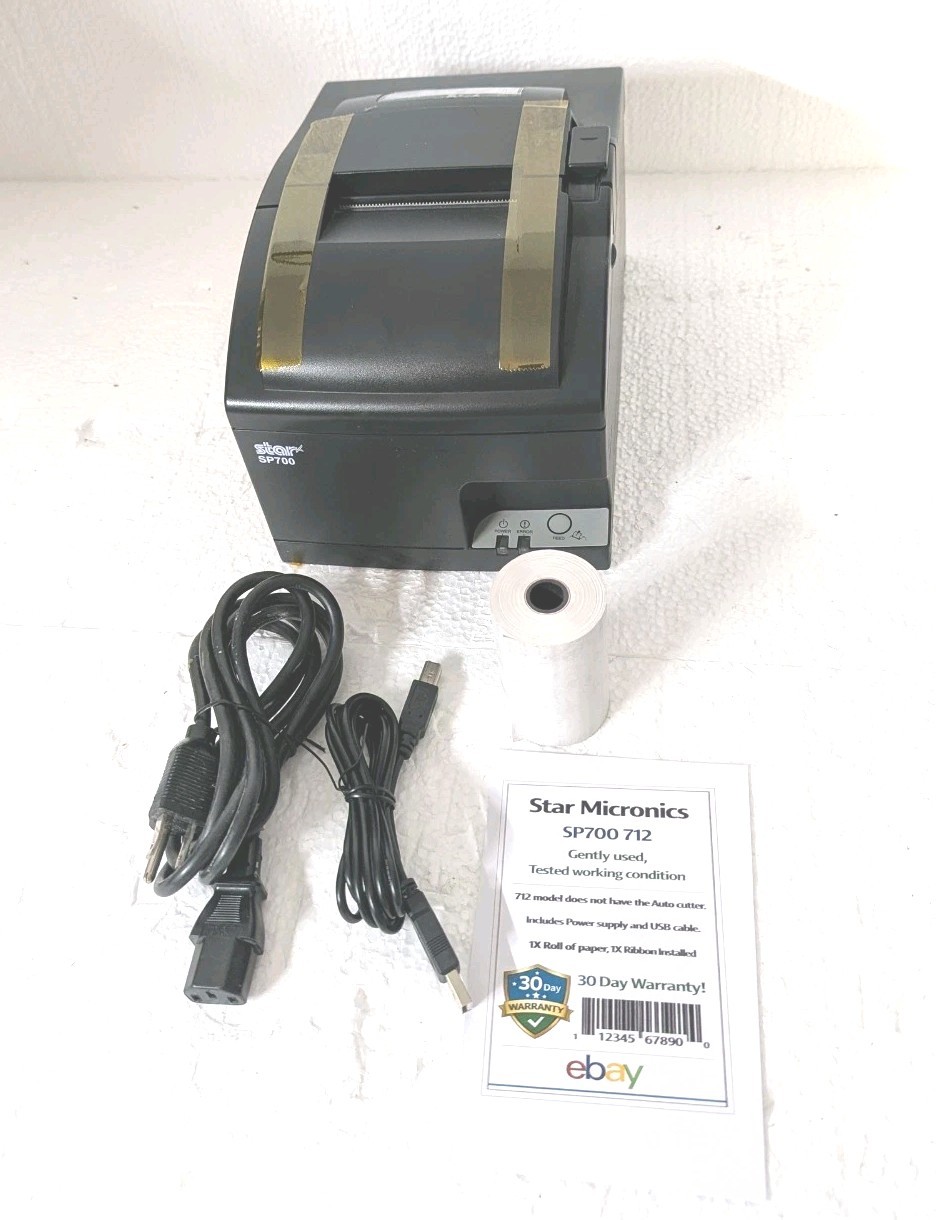 Star Micronics SP712ML GRY US-Impact Printer Item# 37999160. Tear bar, Ethernet