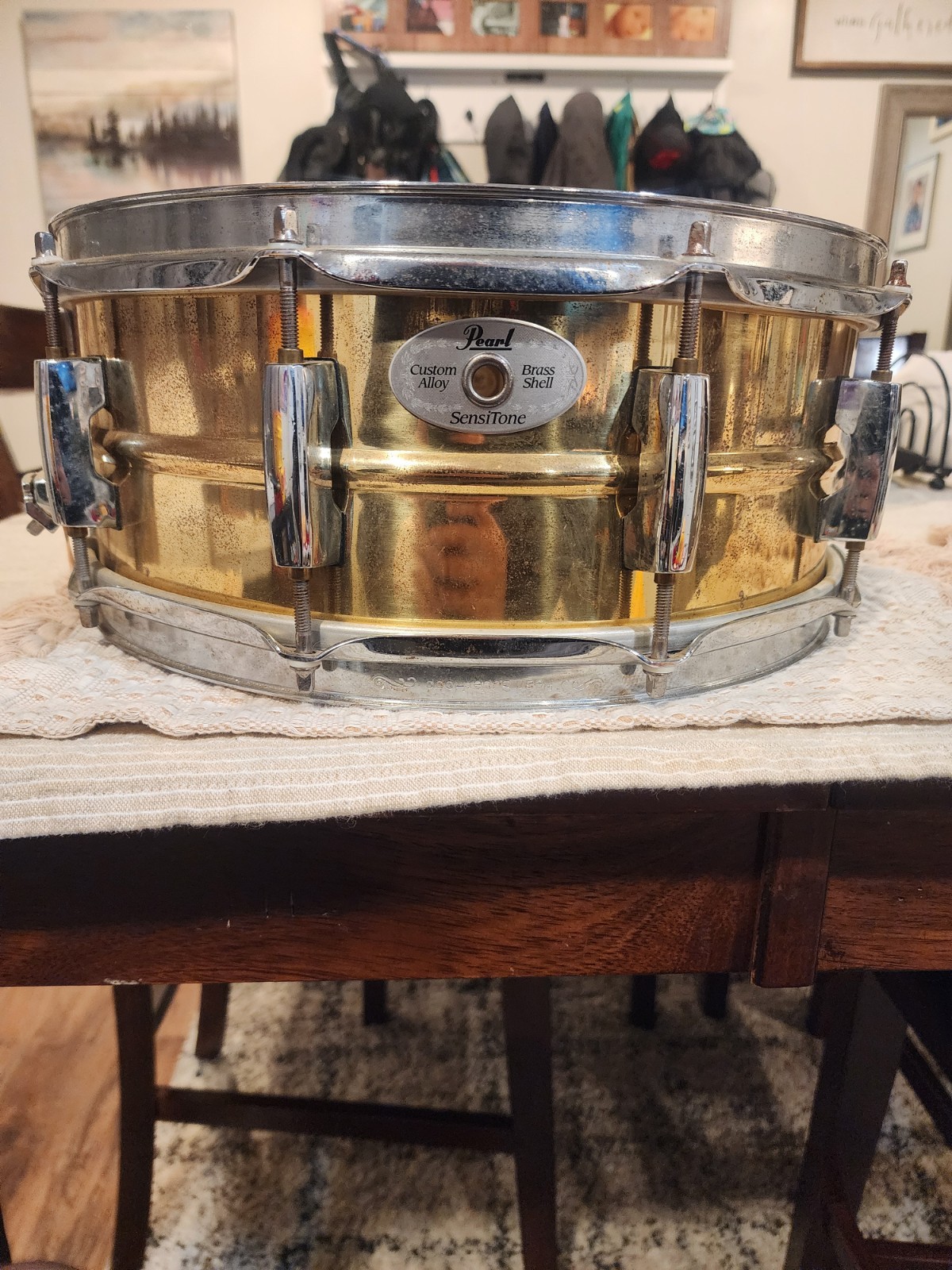 Pearl SensiTone Custom Alloy Brass Shell Snare Drum 14"x5"