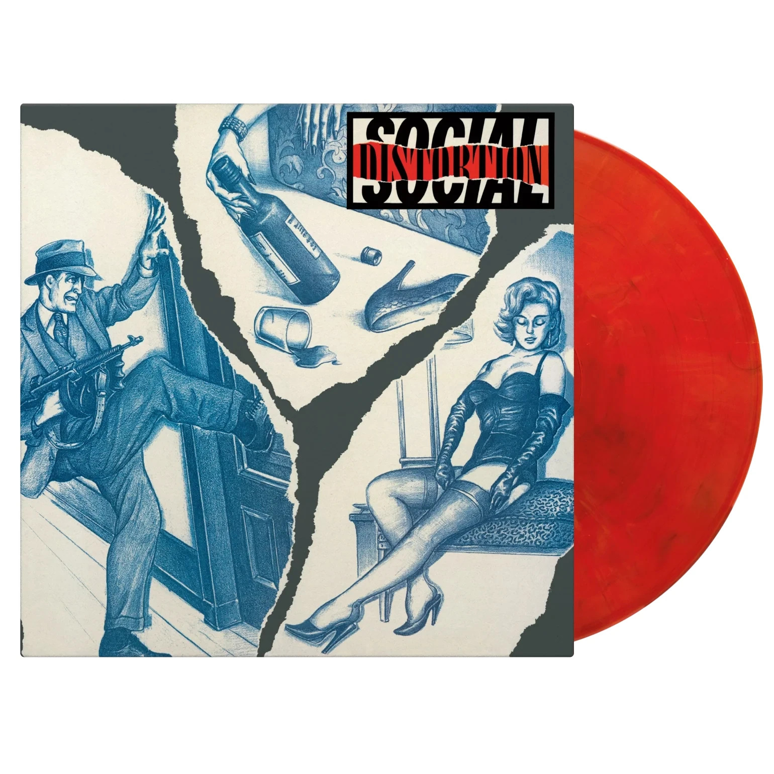 Social Distortion 'Social Distortion' Red Marbled Vinyl - NEW