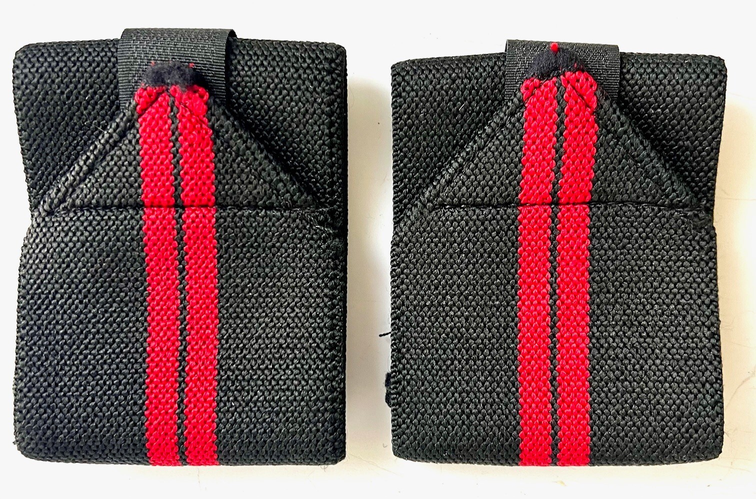Cap Wrist Wraps 1 Pair Black Red 3" x 12" New