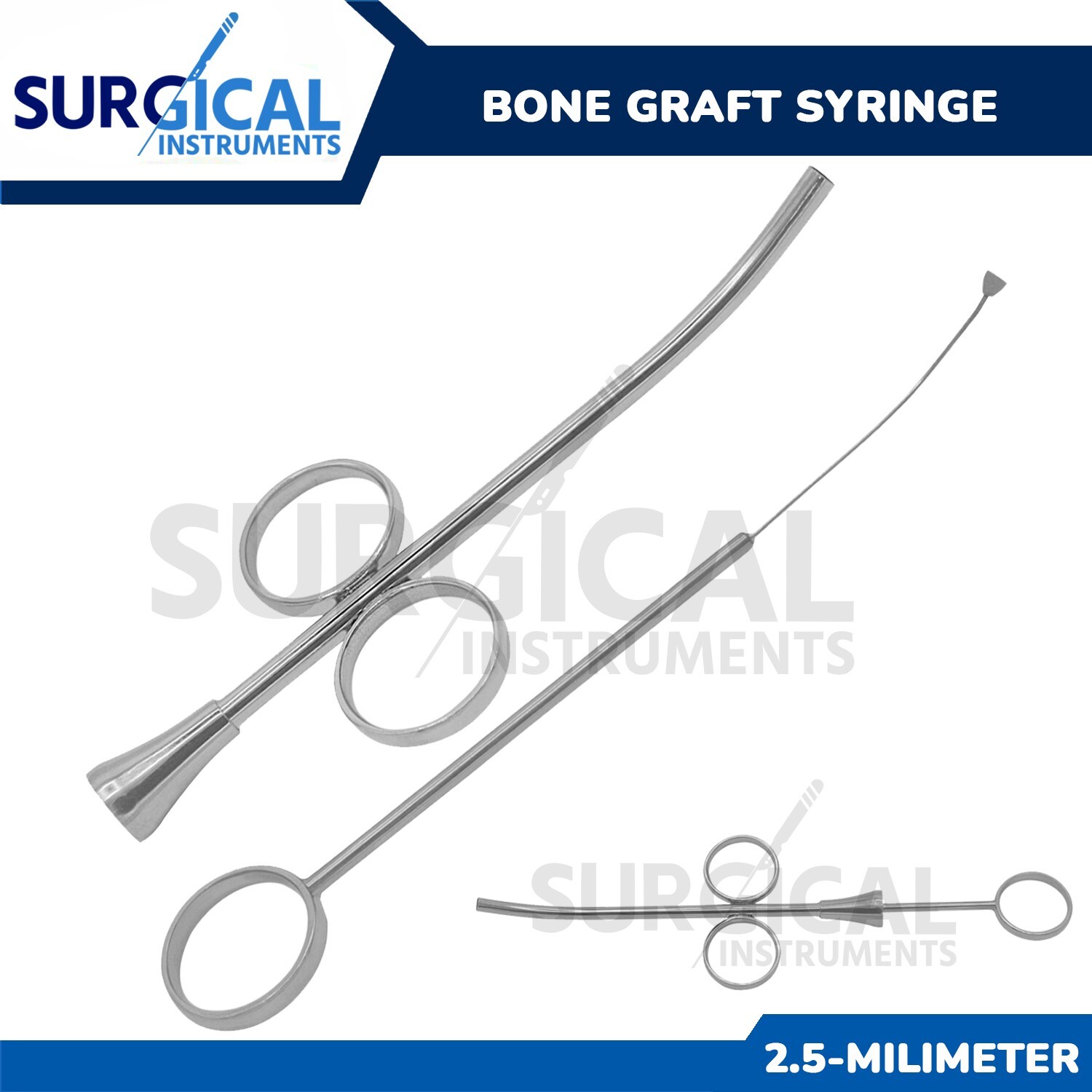 Bone Graft Syringe 2.5mm Implant Dental Instruments Sinus lift, German Grade