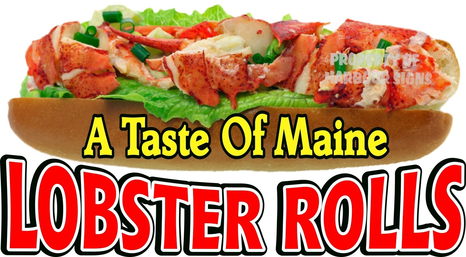 Lobster Rolls A Taste of Maine Seafood Sandwich Concession Food Truck Decal 14"