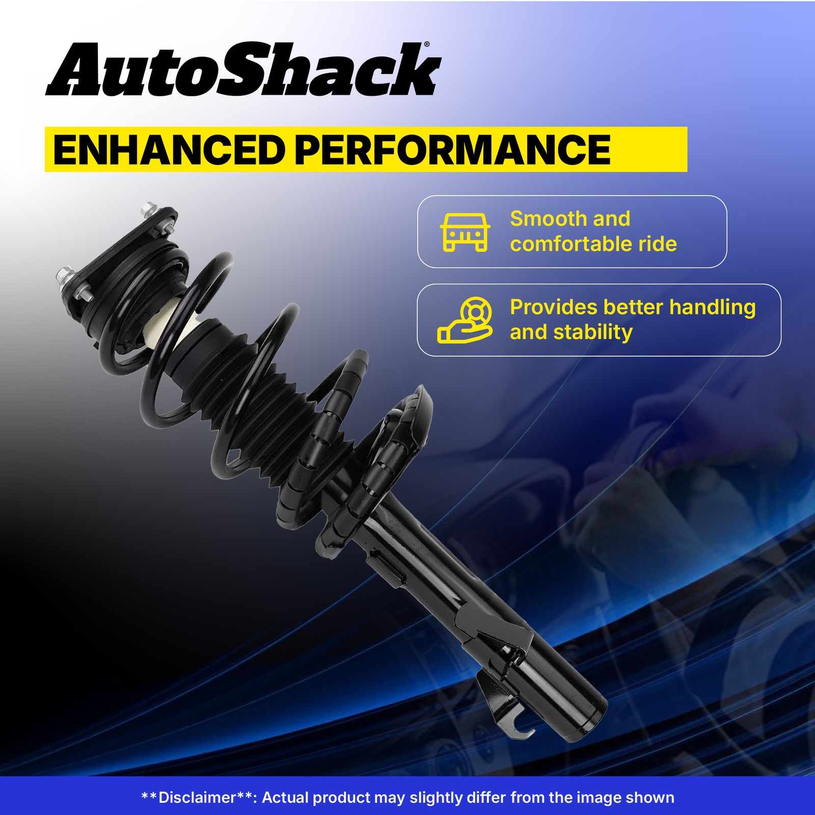 Front Complete Strut Coil Spring for Ford, Mustang 2015-2023, RWD L4 2.3L
