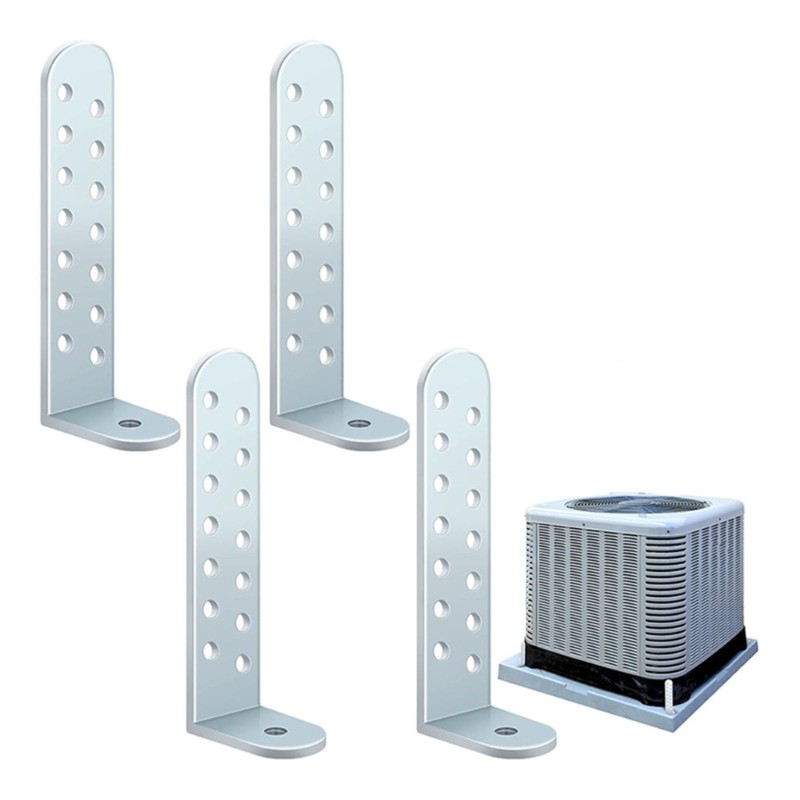 Thick Galvanized Steel Brackets Set for Securing Compressors and Condensers