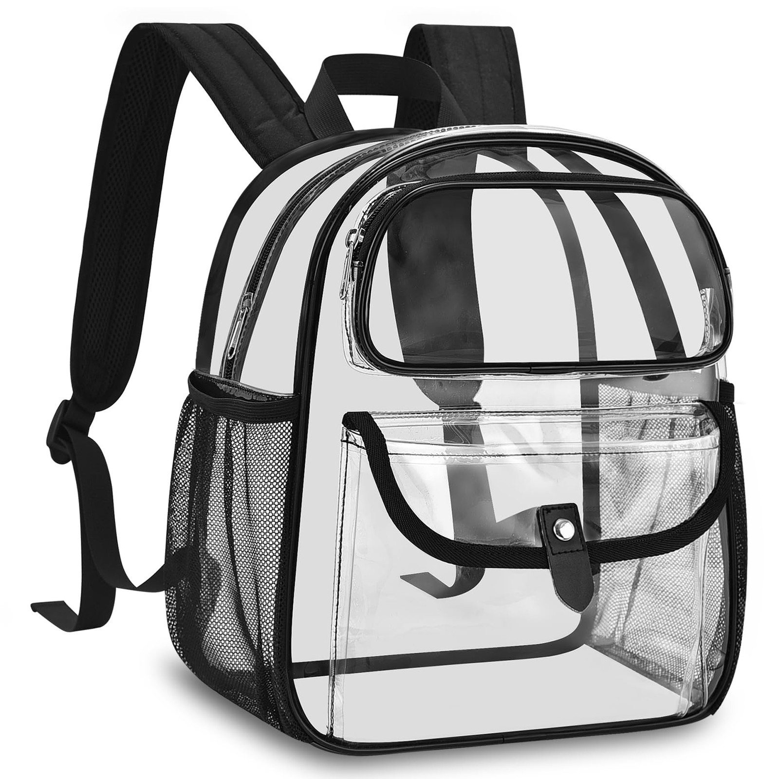 Clear Stadium Backpack for Sports Events Festival Travel - 12x6x12 PVC Backpa...