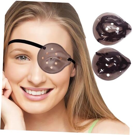 2pcs Eye Shield After Cataract Surgery Dark Clear Eye Dark Clear + Black Strap