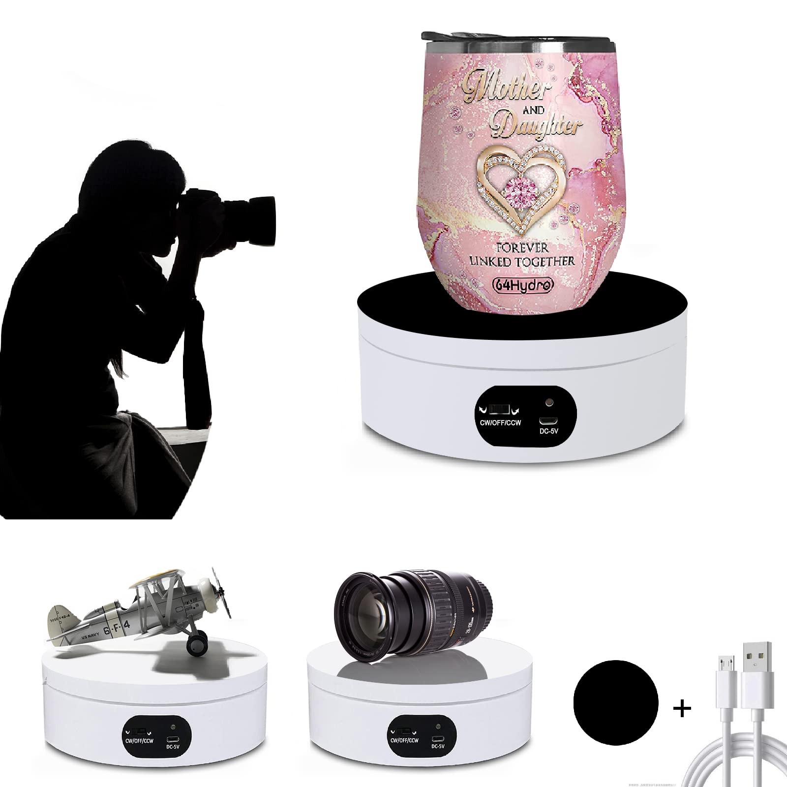 WeArkoTac Rotating Display Stand, 360 4.72 x 1.77 inch, x inch