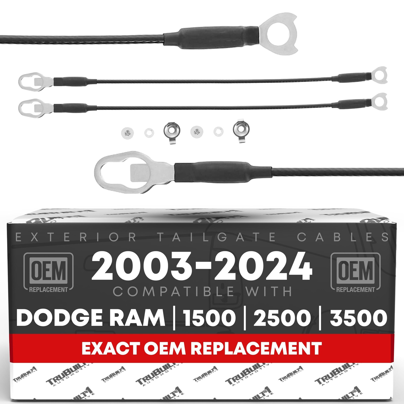 T1A Tailgate Cable Replacement Set, Rear Left & Right Side - Compatible with ...