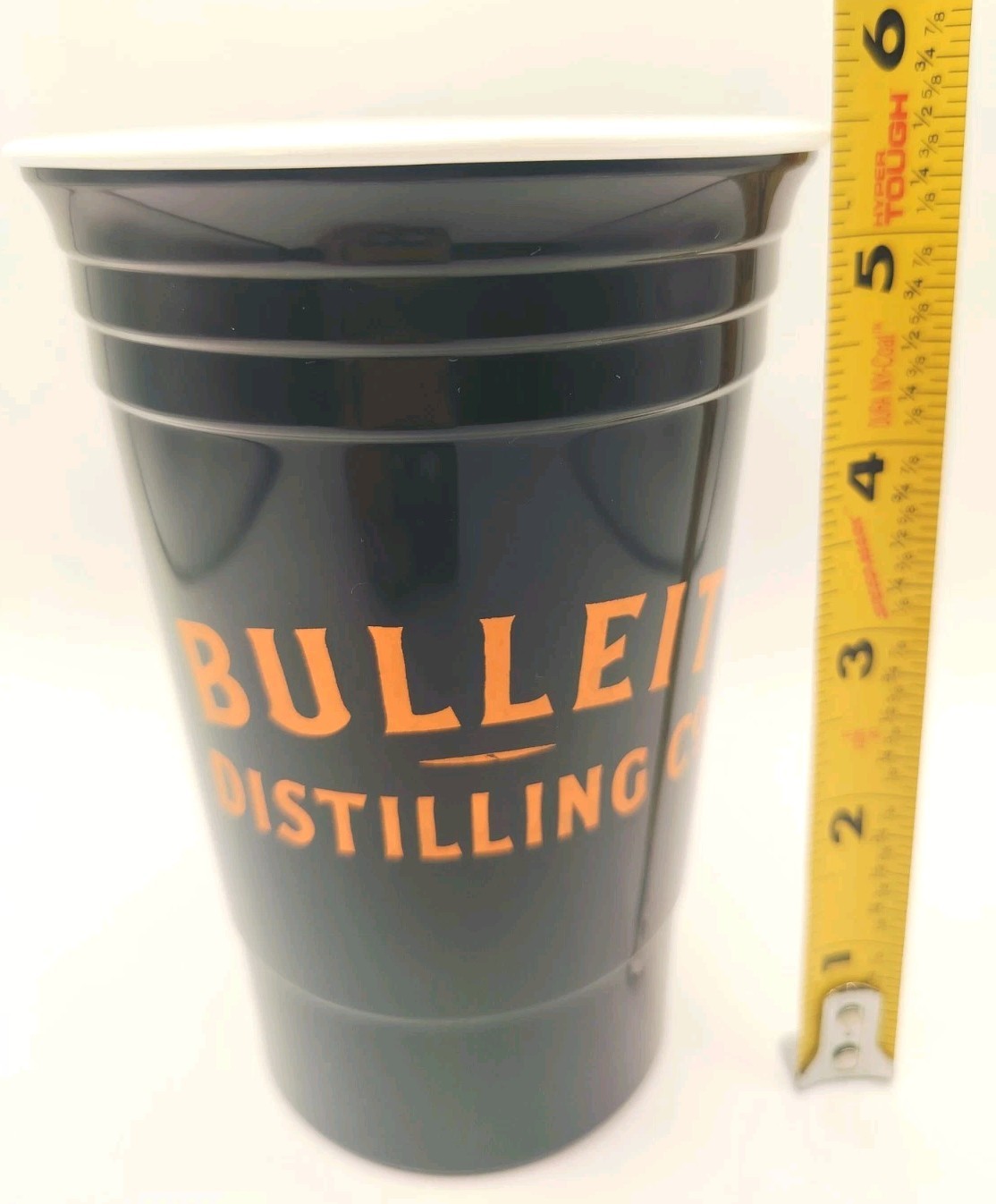 Bulleit Bourbon Black Plastic Party Cup 16 Ounces