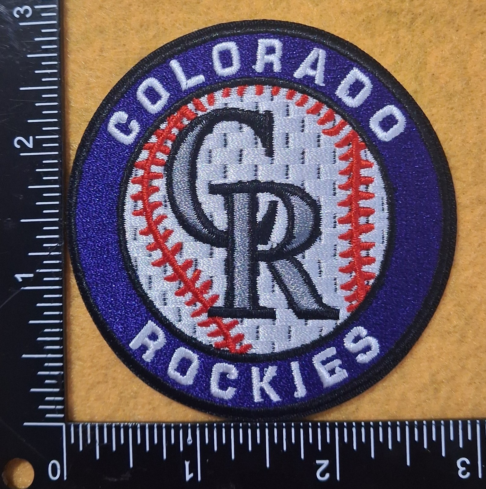 COLORADO ROCKIES BASEBALL IRON ON PATCH