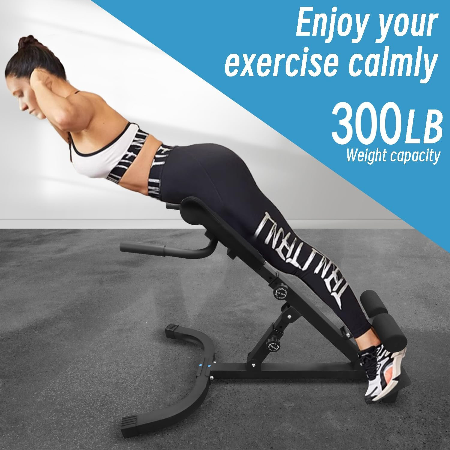 Hyper Back Extension Roman Chair - Back Extension Bench Machine for Glute, Hamst