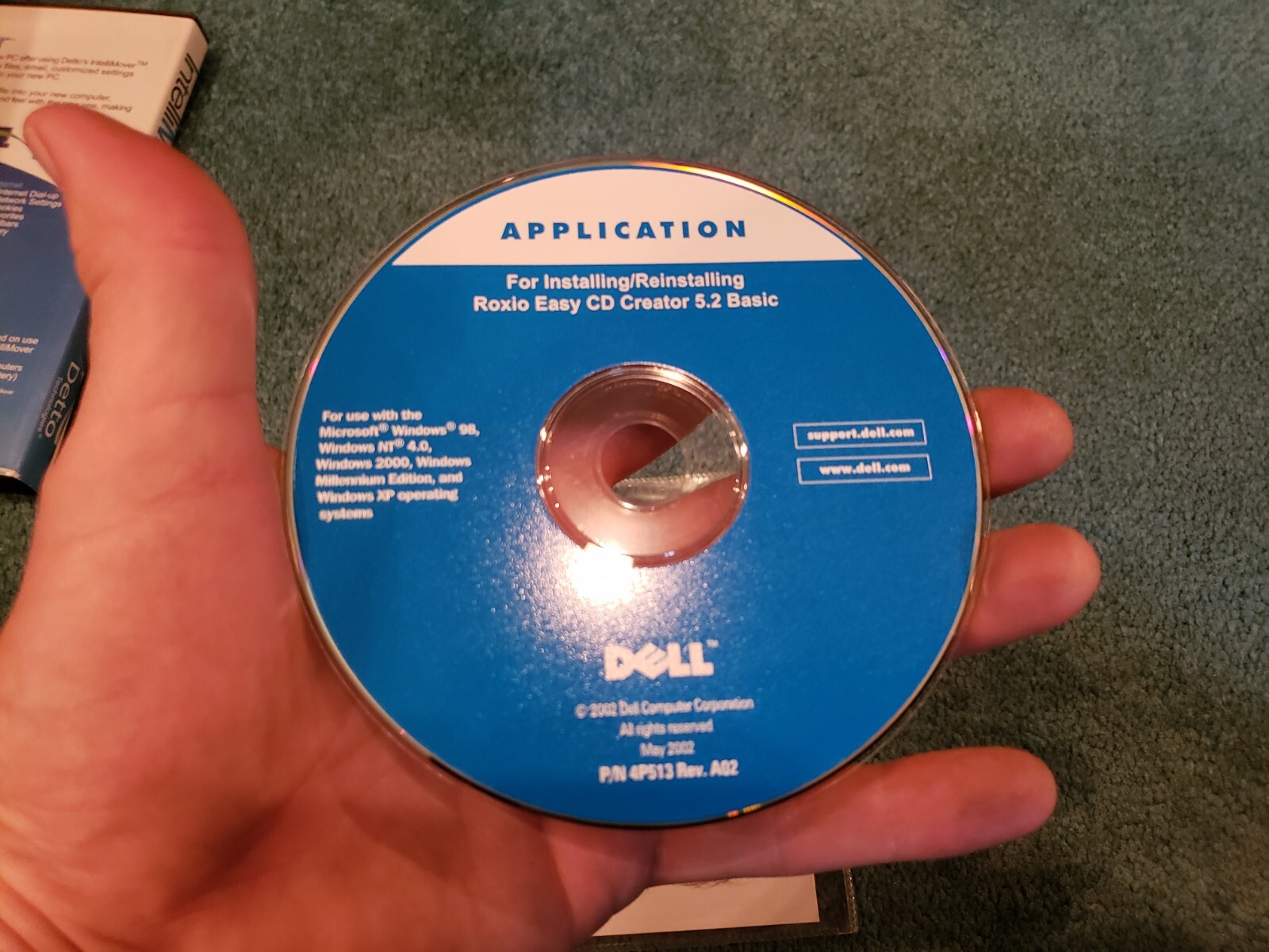 Dell Software CD For Installing Roxio Easy CD Creator 5.2 Basic P/N 4P513